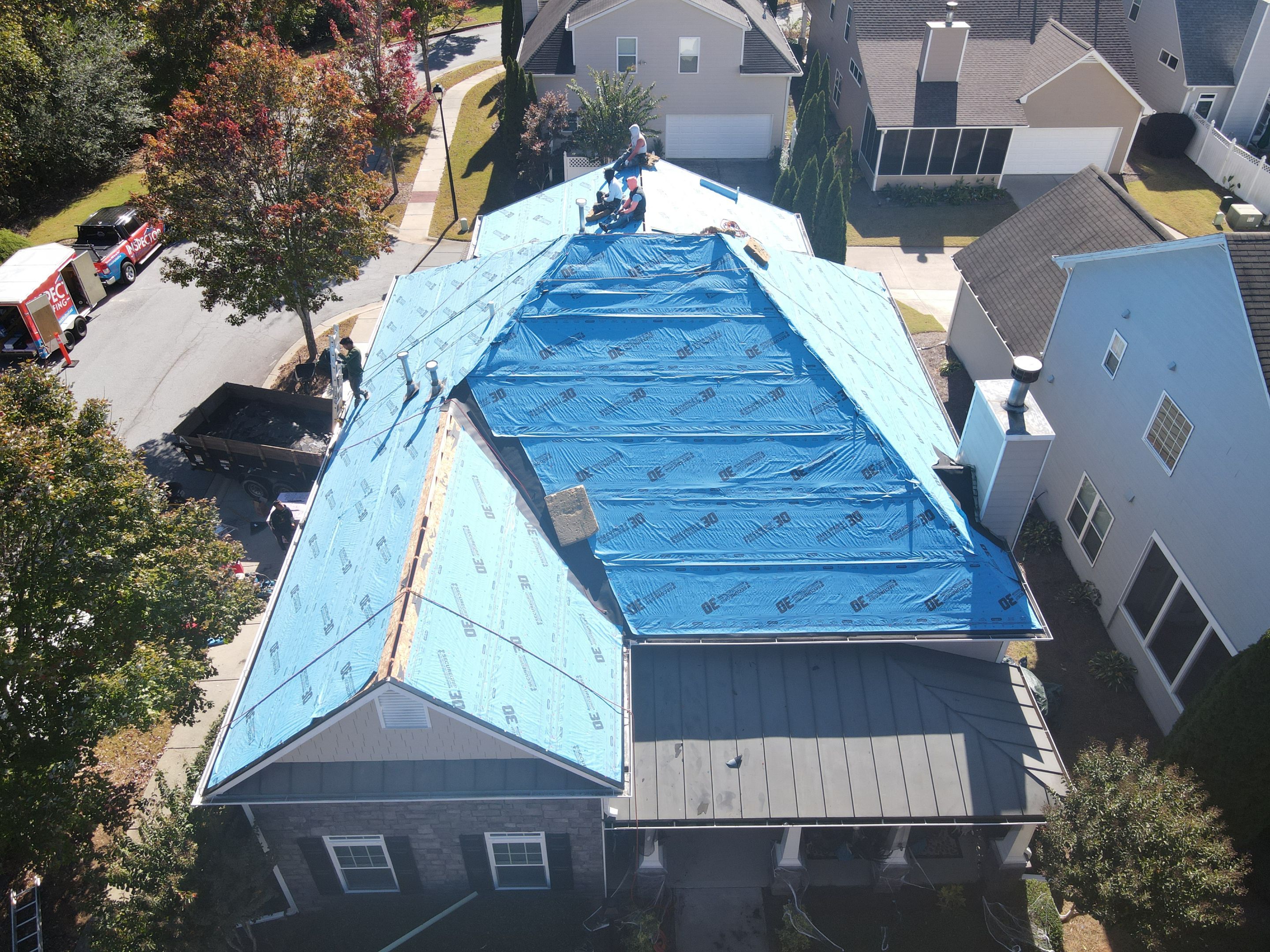 Residential Roofing Installation using Owens Corning by Inspector Roofing and Restoration