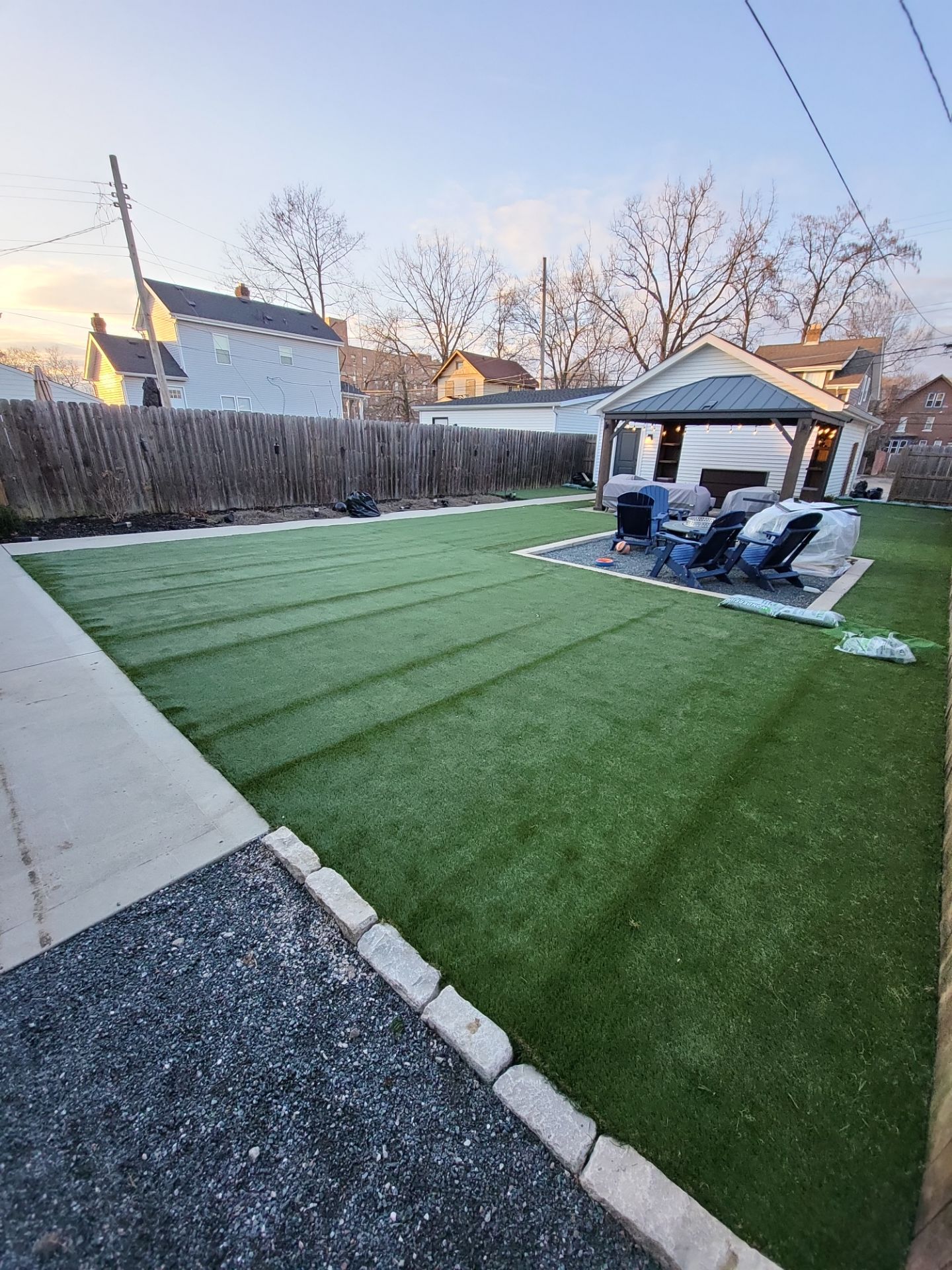 Full German Village Backyard  by Southwest Greens Midwest