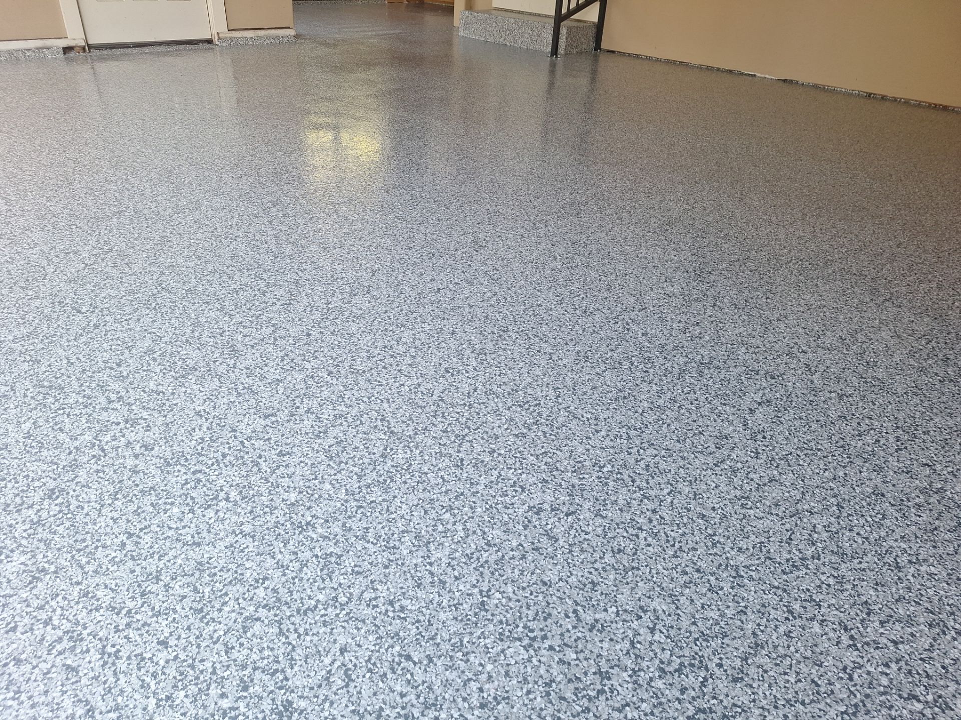 Garage Transformation using Slate Stone by Croc Coatings, LLC