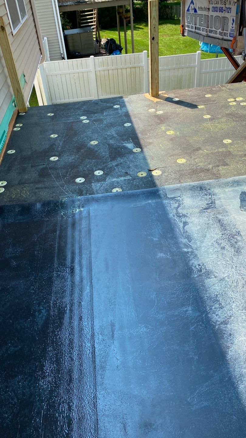 Siding Repair using Certainteed Mainsteet D4 and EPDM roof under deck by A Plus Exterior