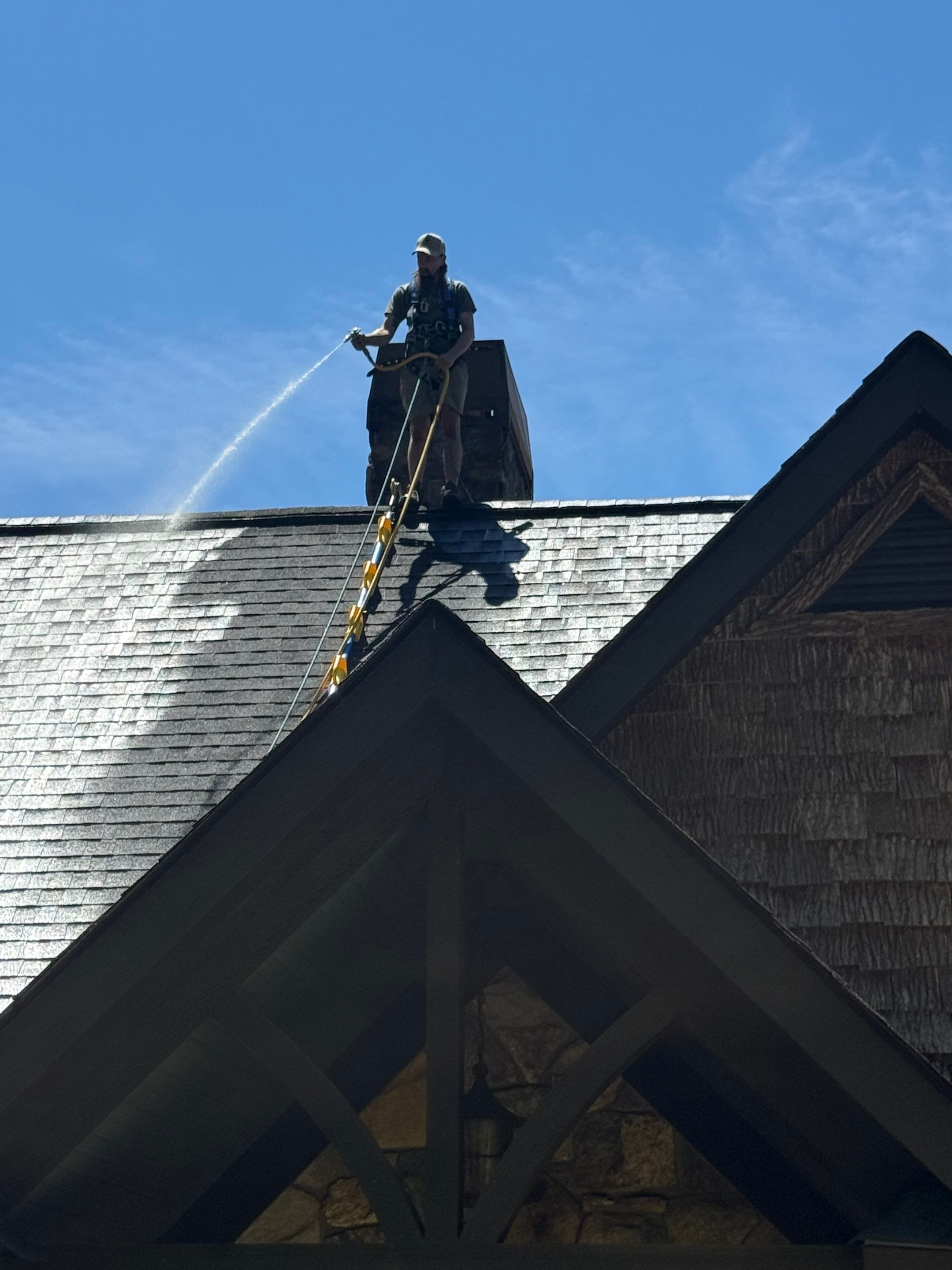 Asphalt Shingle Roof Rejuvenation and Cleaning in Mill Spring by Bright Home Connections
