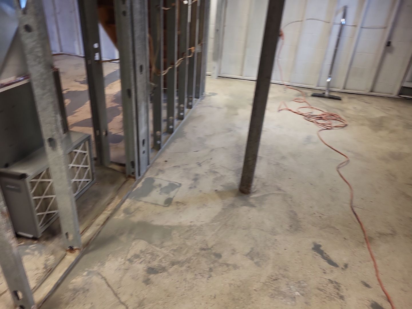 Basement Concrete Floor Coating with Penntek Flake System by Spectrum Painting, LLC