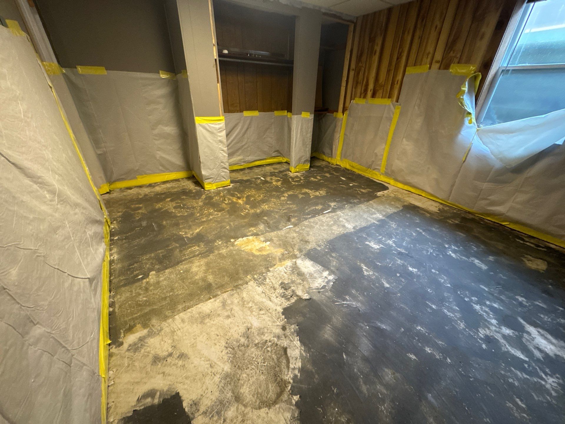 Custom Epoxy Flake Floor Installation for Spring Lake Residence by Gordon Painting