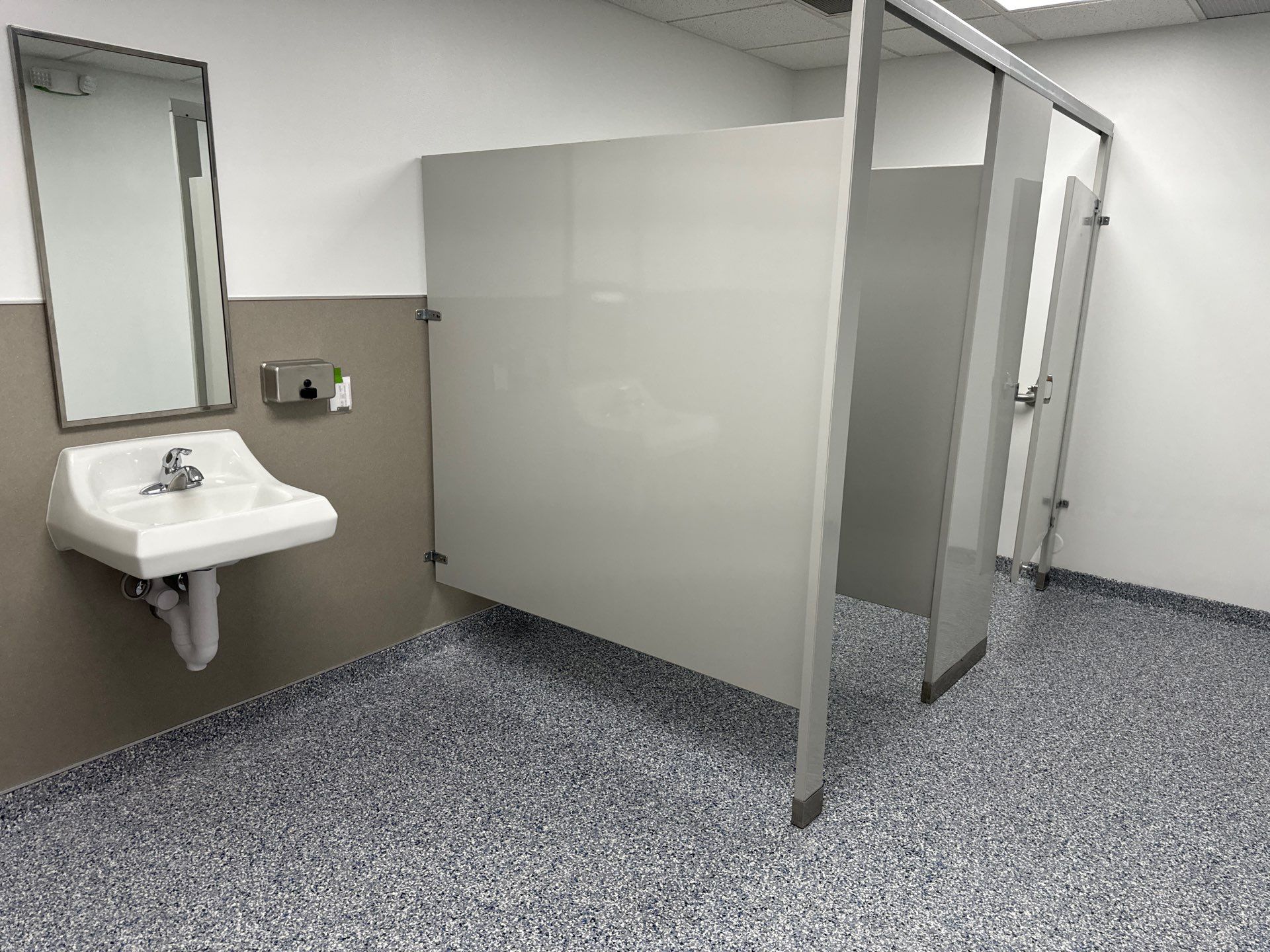 Epoxy Floor in Shop Bathroom by Gordon Painting