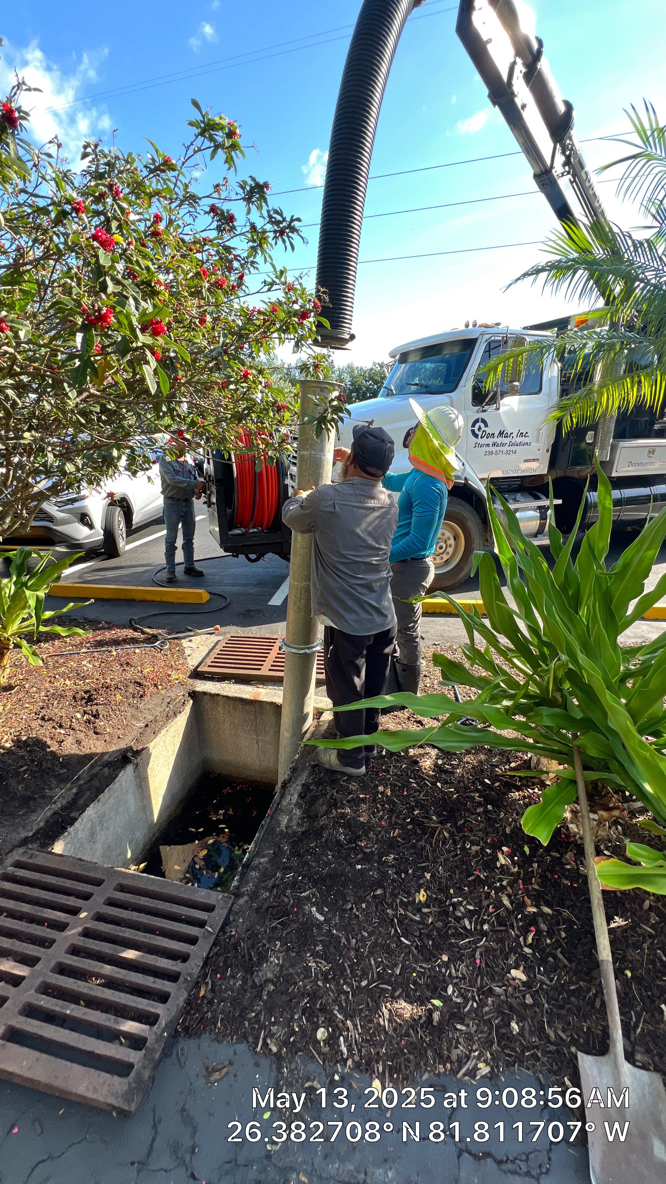 Pelican Landing Fitness & Tennis Court Parking Lot Stormwater System Maintenance by Don Mar, Inc. Storm Water Solutions