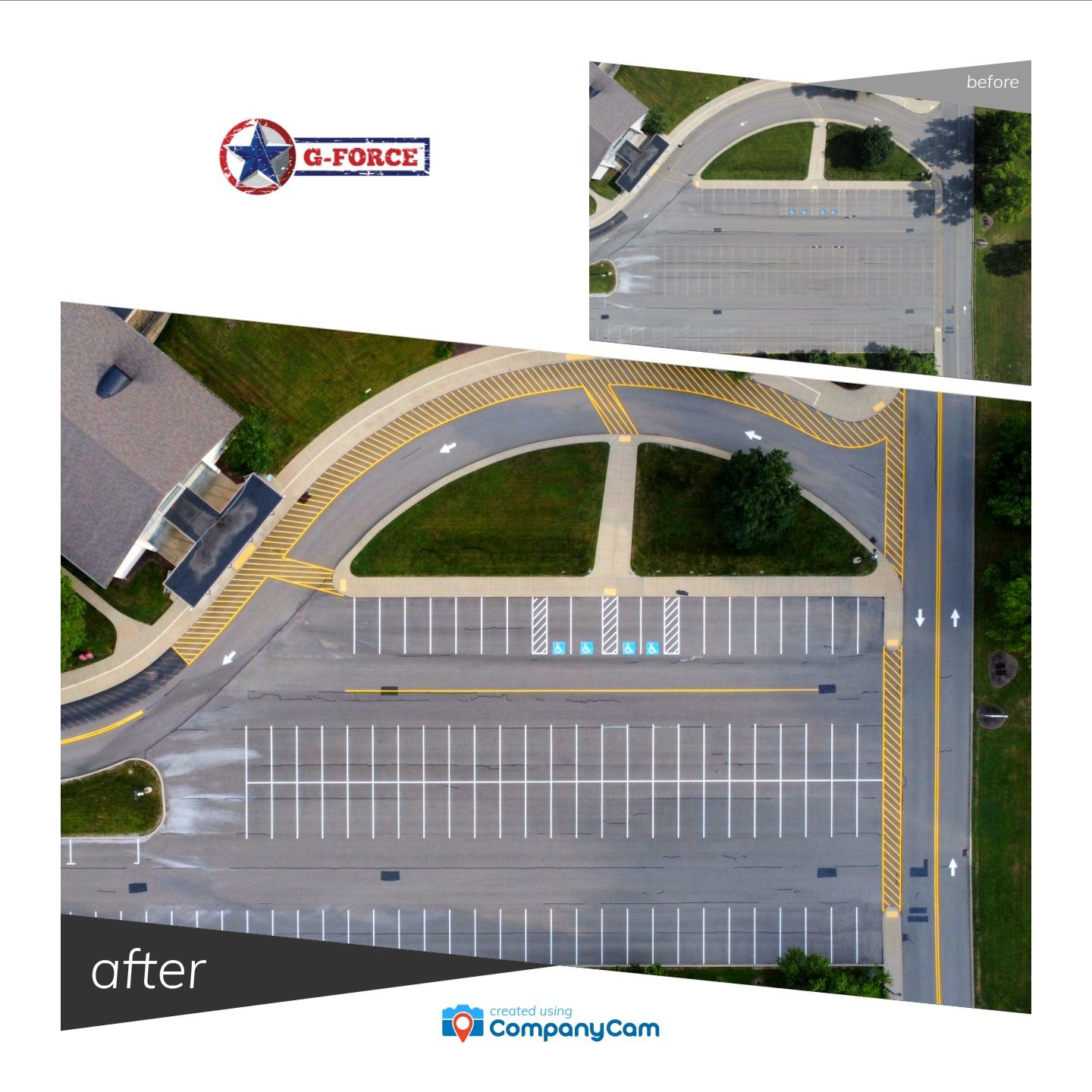 Pittsburgh Area Middle School by G-Force Parking Lot Striping of Pittsburgh