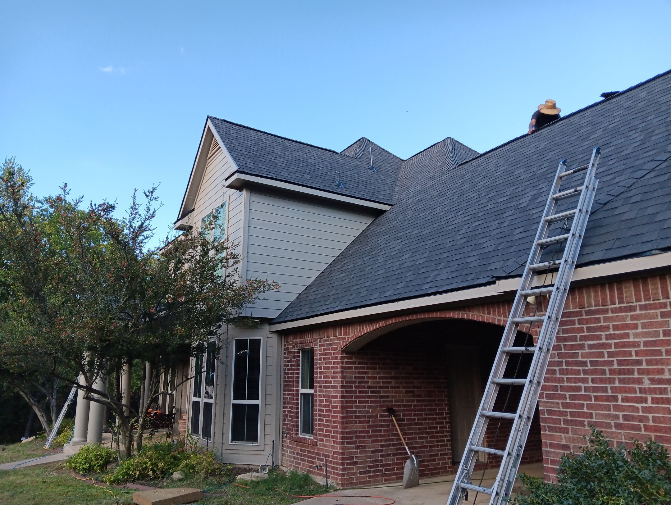 Insurance Claim Roof Paint and Gutters by Tex-Line Roofing