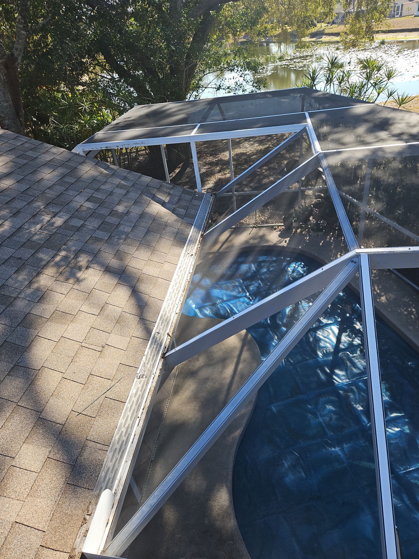 Seamless Aluminum Gutter Installation using 6 Inch Seamless Gutters in Sarasota FL by Gutter Professors