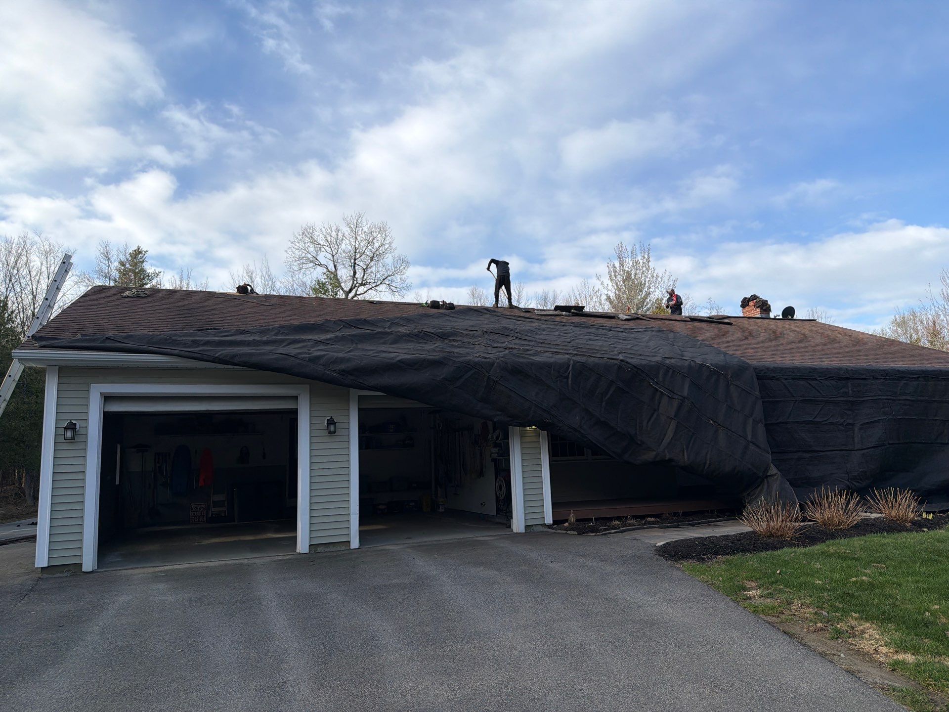 Asphalt Roof Replacement with IKO Cambridge Shingles in Fairfield, ME by Tall pine roofing