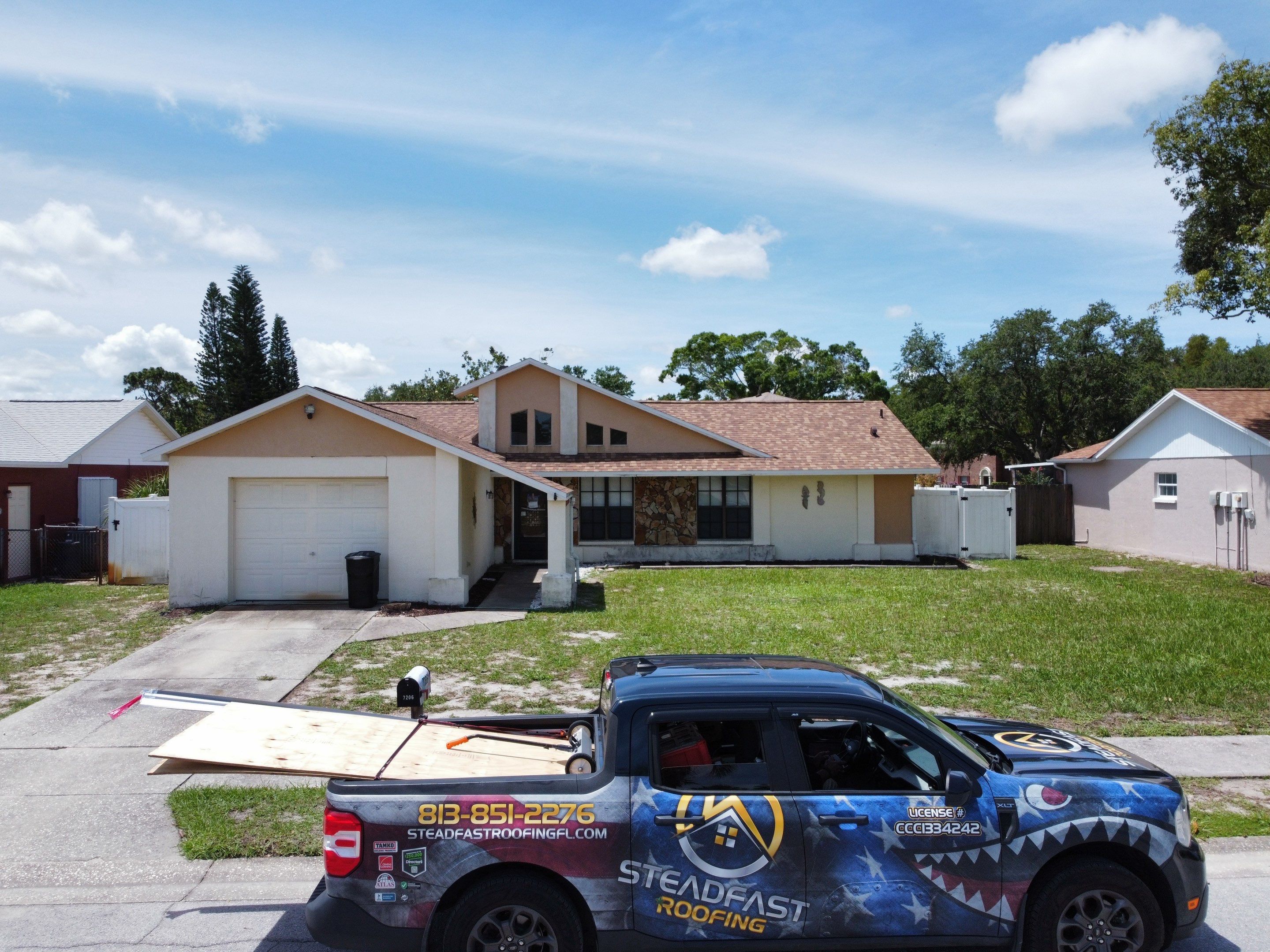 Roof Replacement in New Port Richey, FL. by Steadfast Roofing