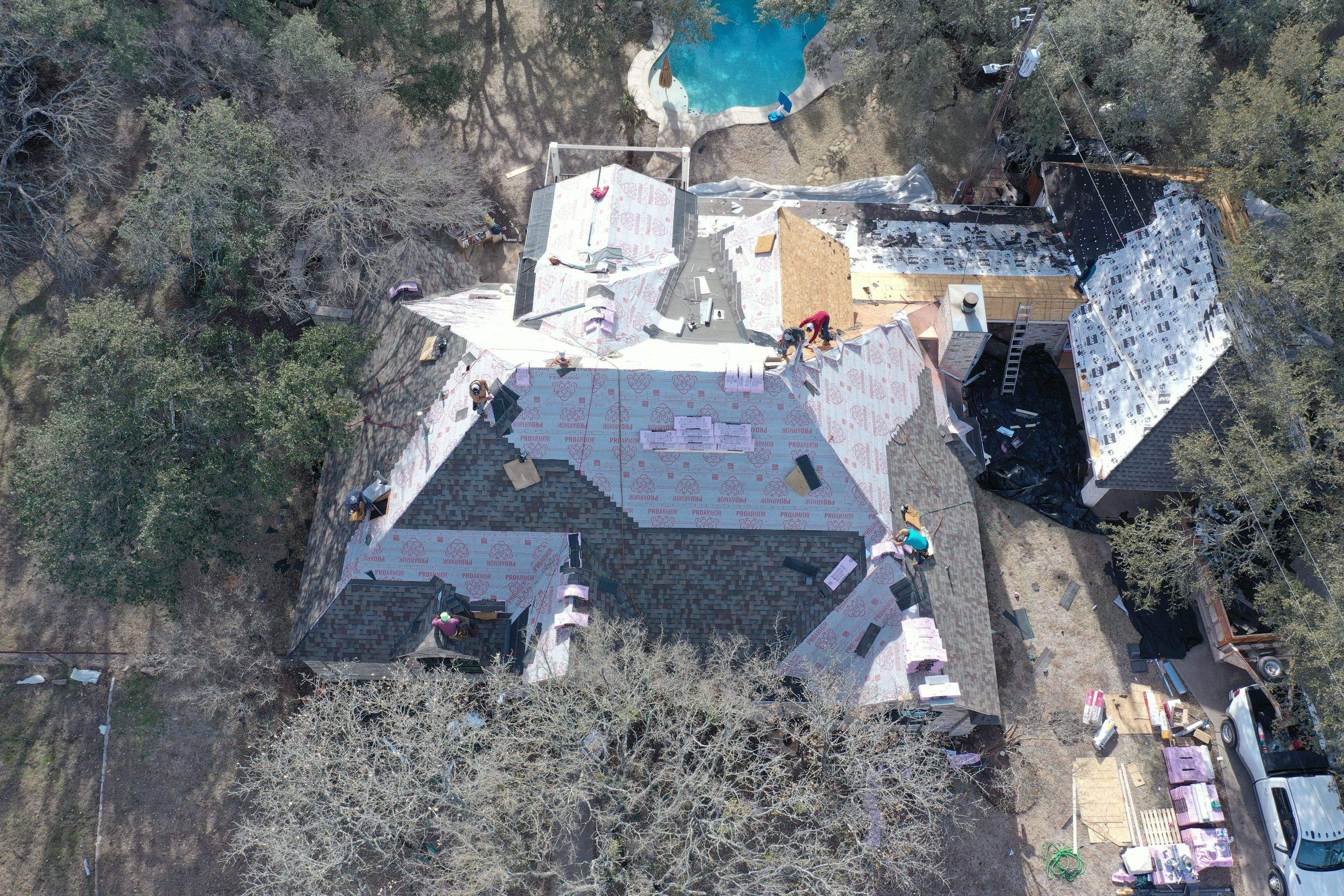 Residential Roof Replacement using Owens Corning Duration by Action Exteriors Austin