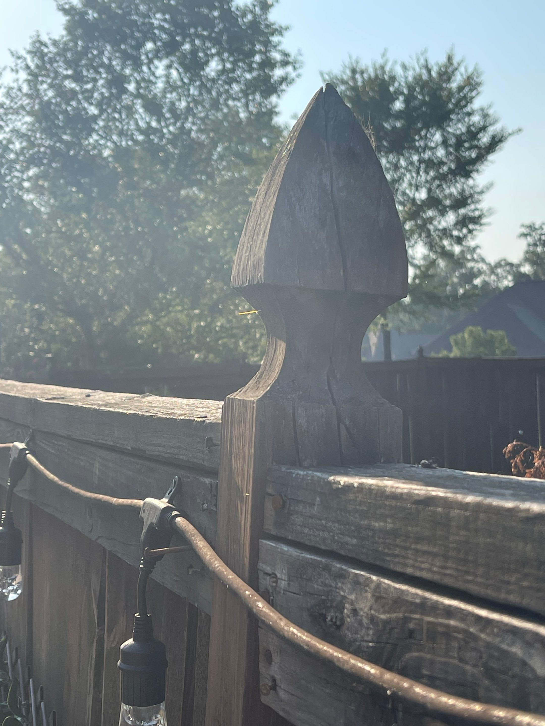 6ft Treated Pine Good Neighbor Fence 6x6 French Gothic Posts by Roberson Construction LLC