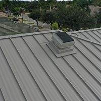24ga 1.5" Mechanical Seam Ash Gray by Total Roofing System The Metal Roof Experts