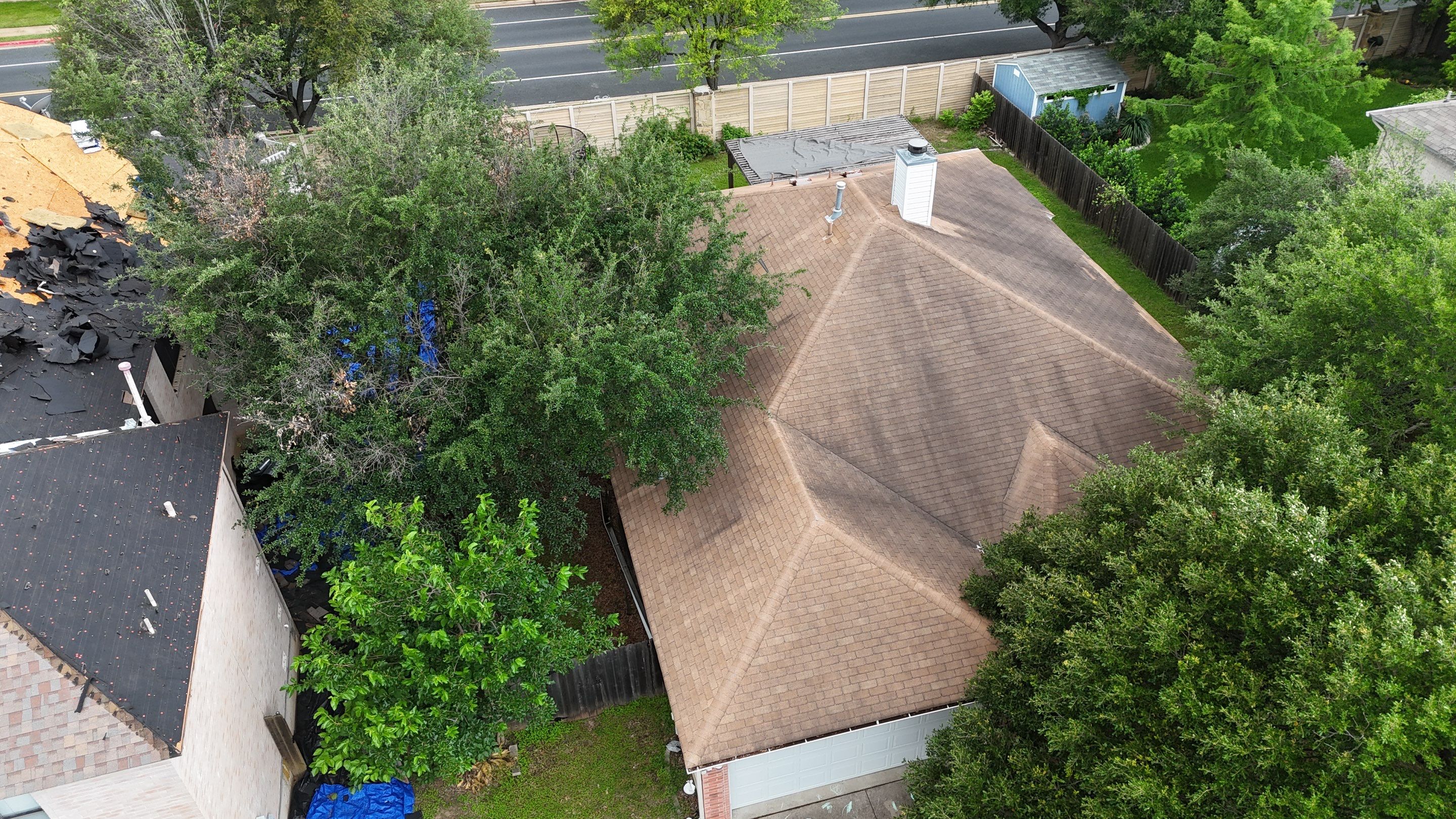 Residential Roof Replacement using GAF - HDZ - Barkwood by Action Exteriors Austin