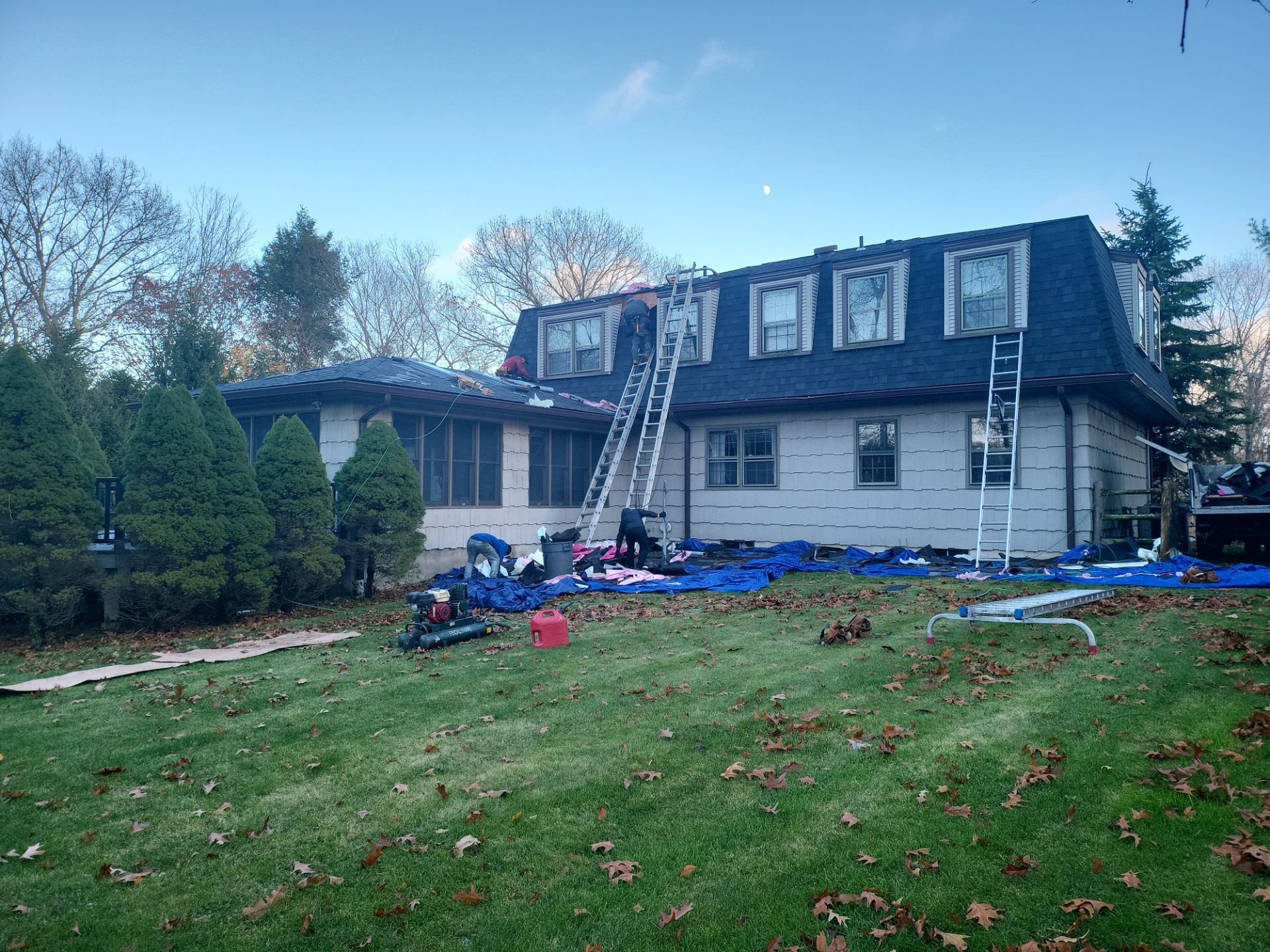 Residential Roofing Installation using Owens Corning TruDefinition Onyx Black by A Plus Exterior