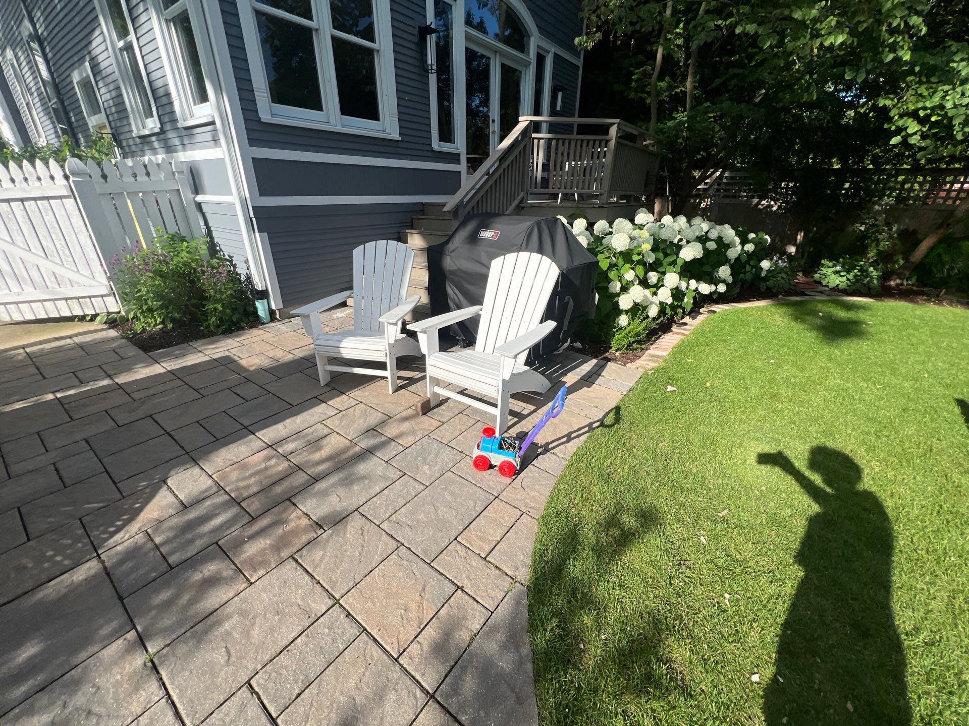 concrete cleaning using Algaecide, soft wash soap by Northern Power Washing LLC.