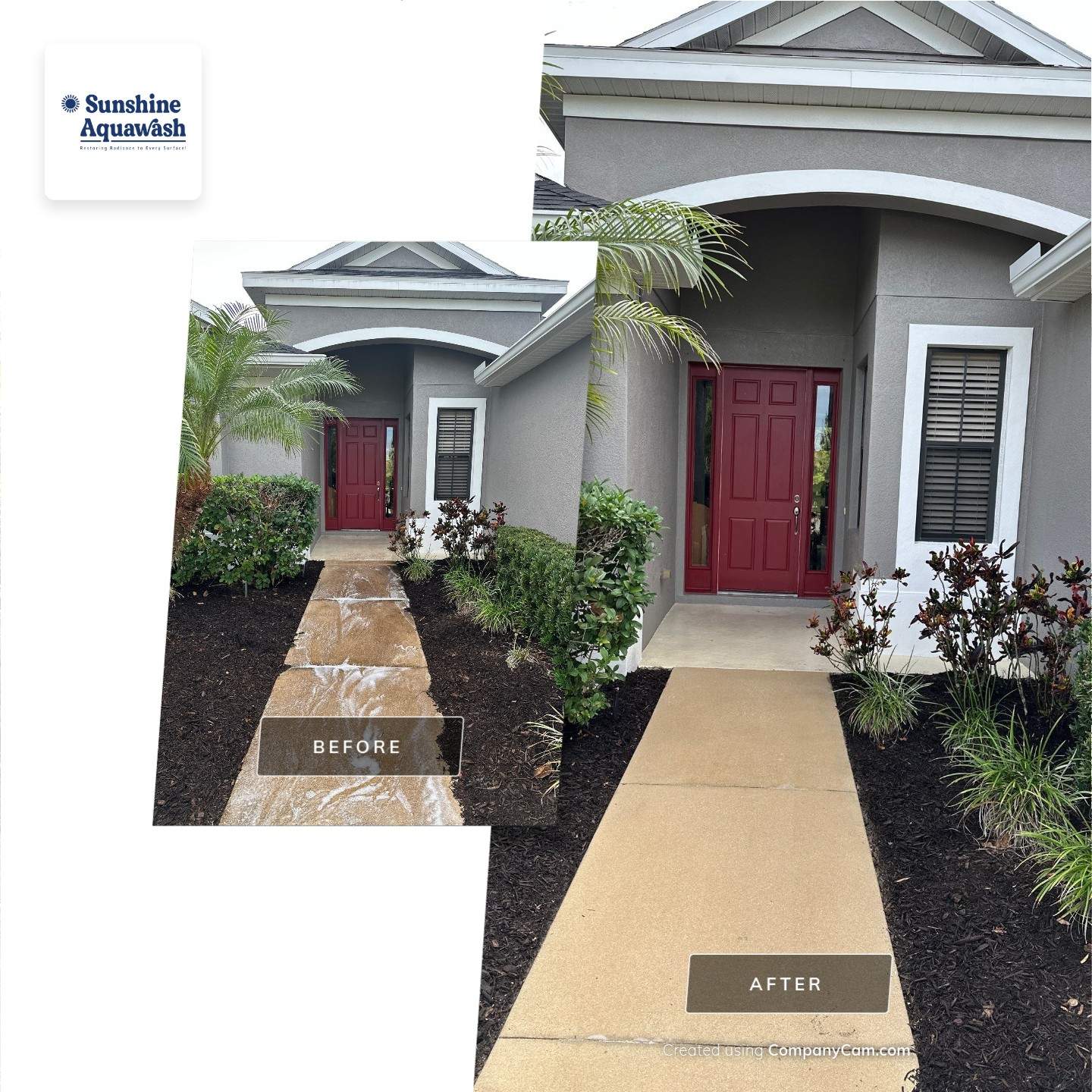 House Wash, Lanai Cleaning, and Driveway Cleaning by Sunshine AquaWash