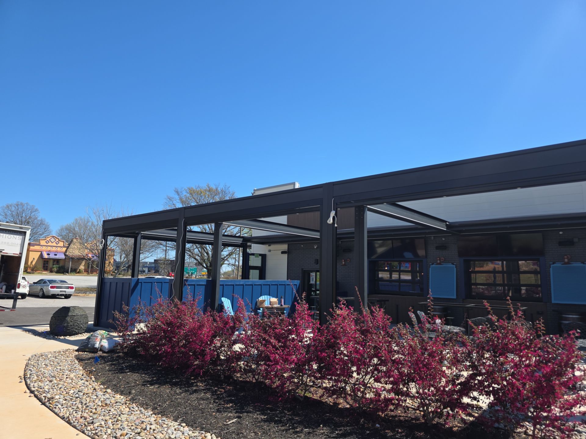 Restaurant project in process - Greenville, SC  by Southern Traditions Window Fashions