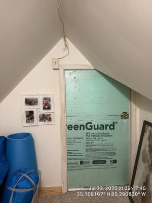 Attic Insulation Sealing and Plywood Access Panel Installation Chattanooga