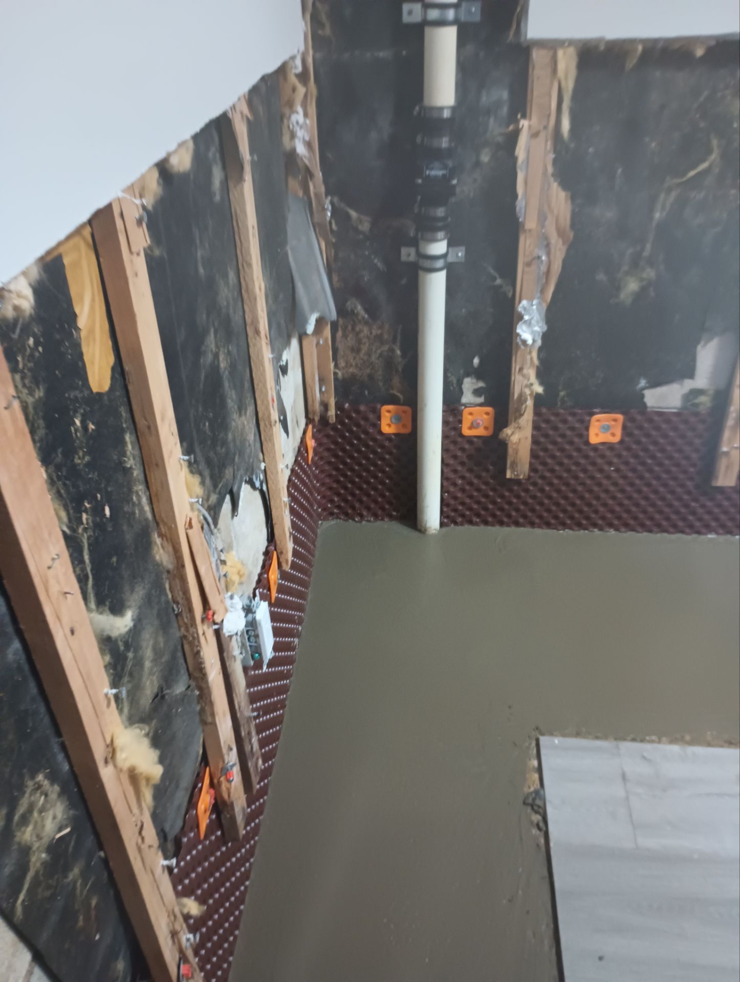 French Drain using pipes by Stone Waterproofing