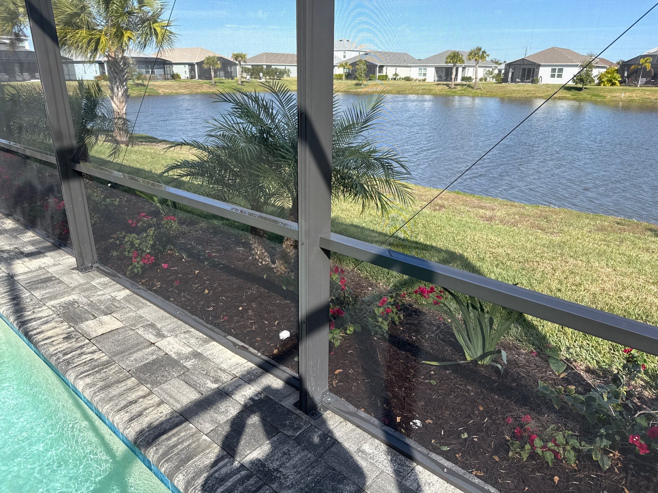 Pool Cage Screen Enclosure Cleaning in Canoe Creek – Parrish, FL by Sunshine AquaWash