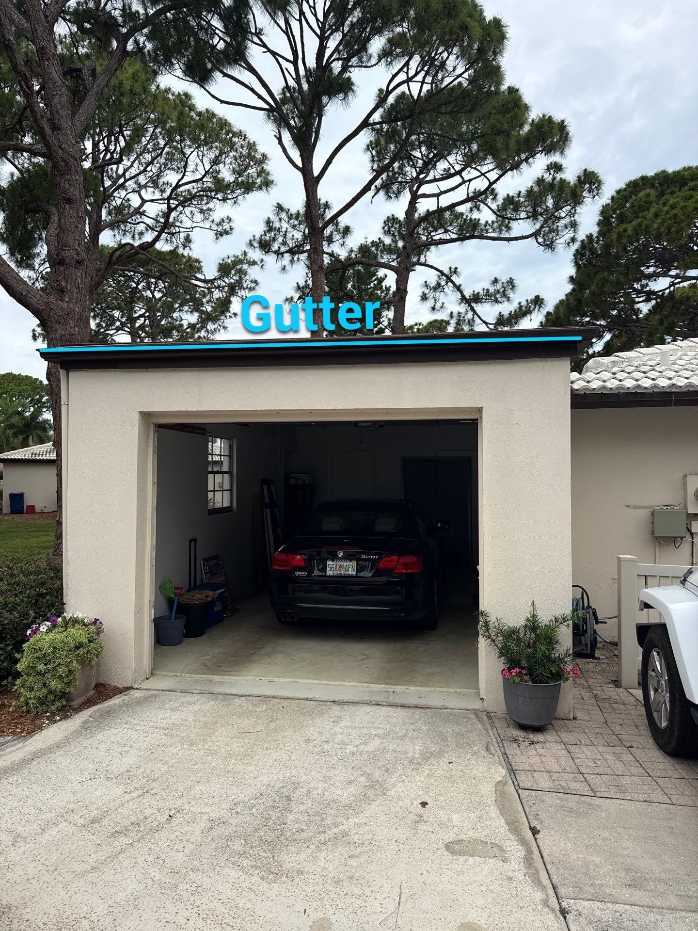 Seamless Aluminum Gutter Installation using Musket Brown Seamless Gutters in Nokomis FL by Gutter Professors