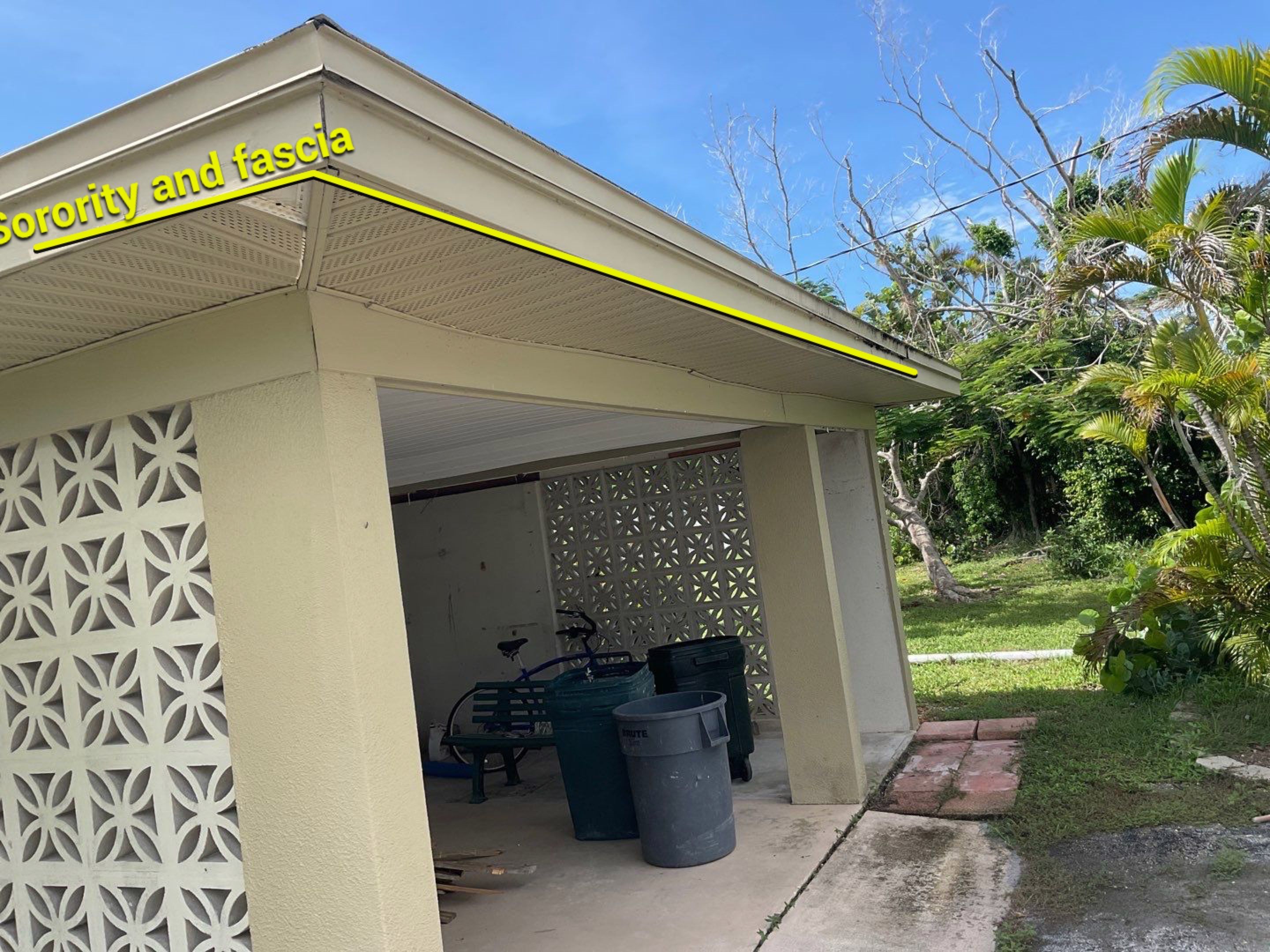 White Vinyl Soffit and Fascia Installation in Sanibel FL by Gutter Professors