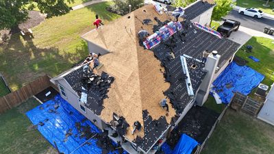 Residential Roof Replacement using GAF - HDZ - Weathered Wood