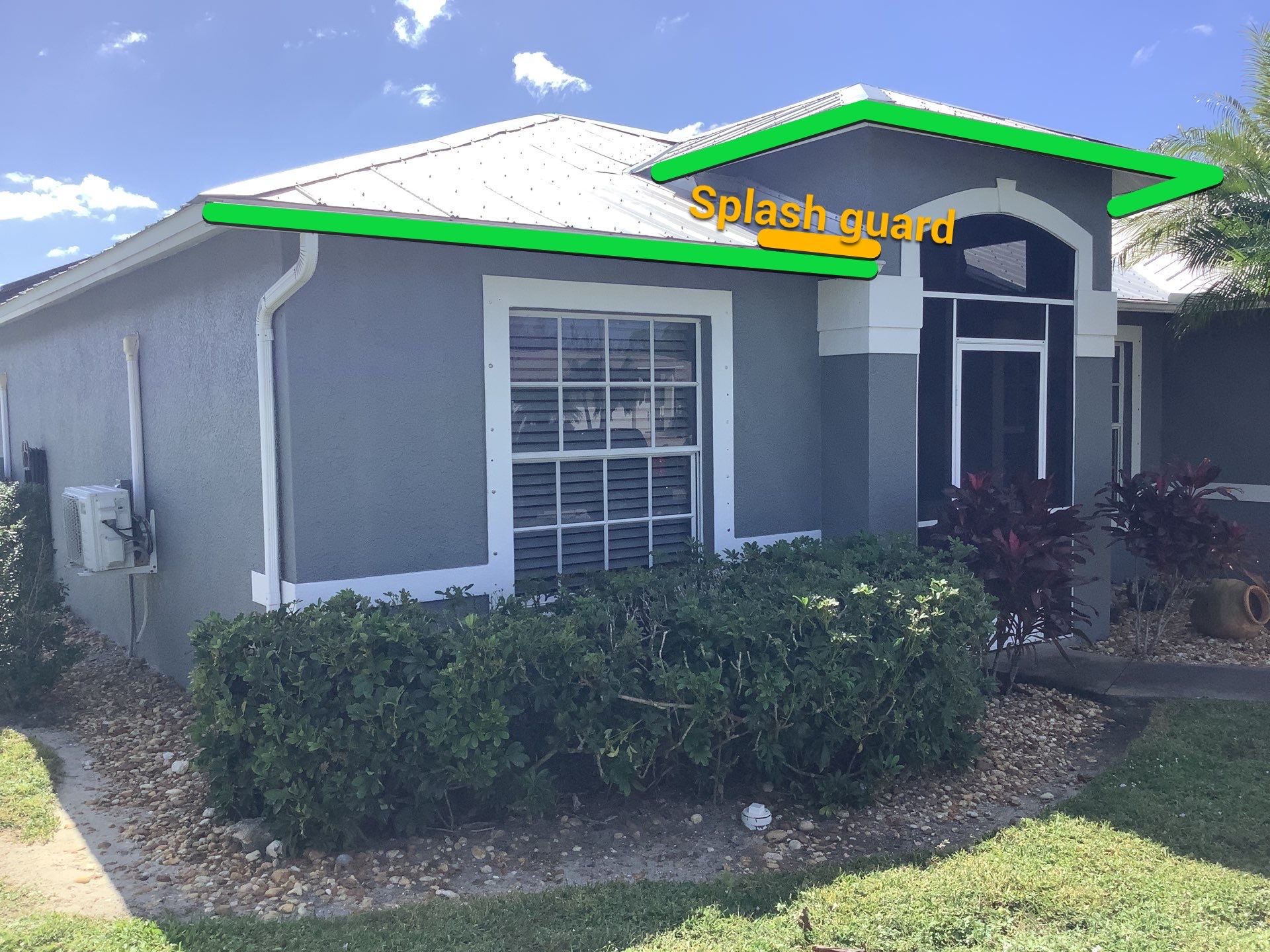 White 6 inch Seamless Gutters in Cape Coral FL by Gutter Professors