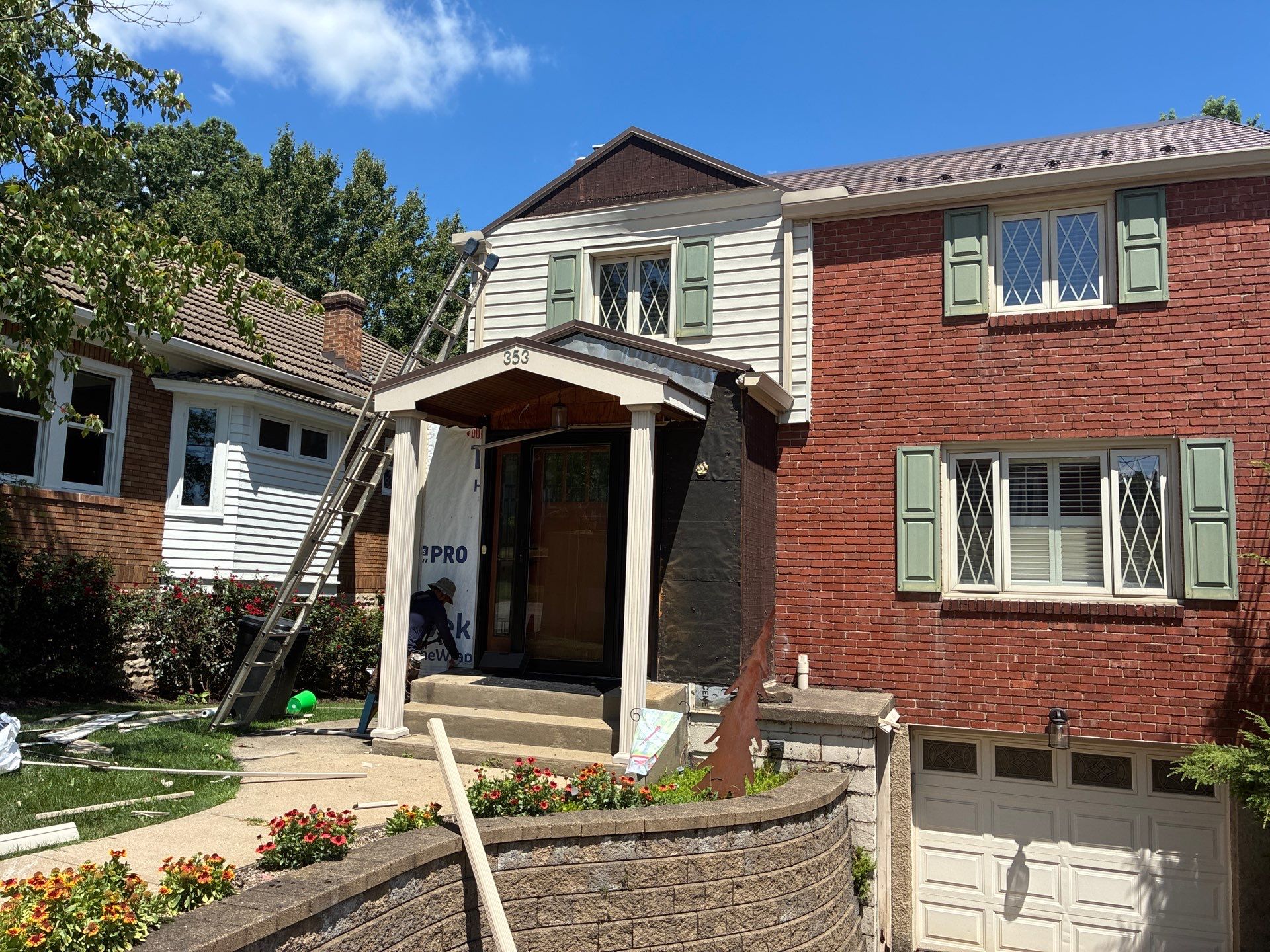 Full Vinyl Siding Renovation and Trim Installation in Mt Lebanon by Ideal Siding Pittsburgh