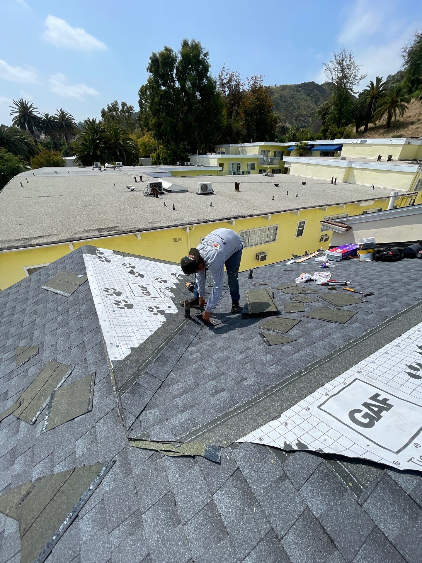 Roof Replacement at the Magic Castle Hotel- Los Angeles, CA 90028 by Epic Roof Replacement