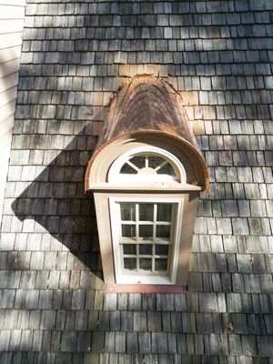 Copper Bay Window - New copper rounded dormer and copper bay window
