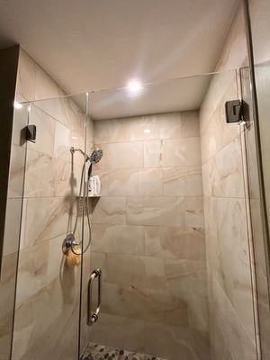 Shower using Tempered Shower Glass