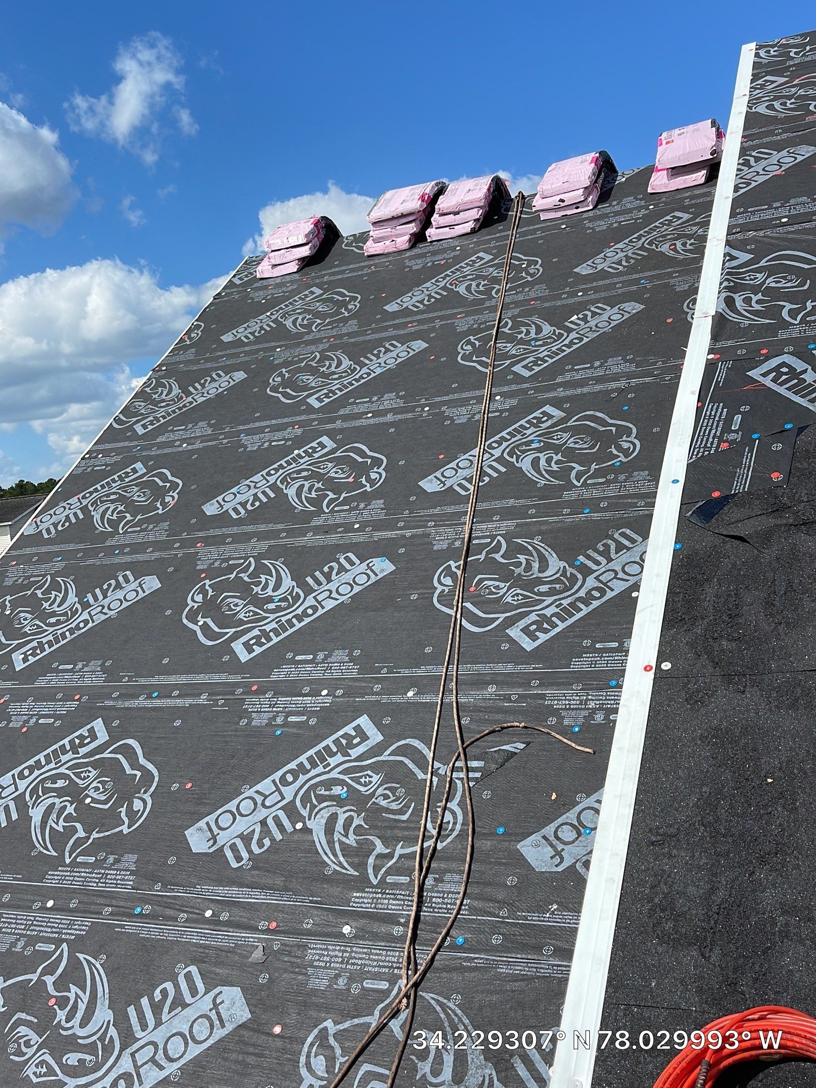 Residential Roofing Installation using Rhino Roof in Leland, NC by RGR Construction and Roofing, LLC