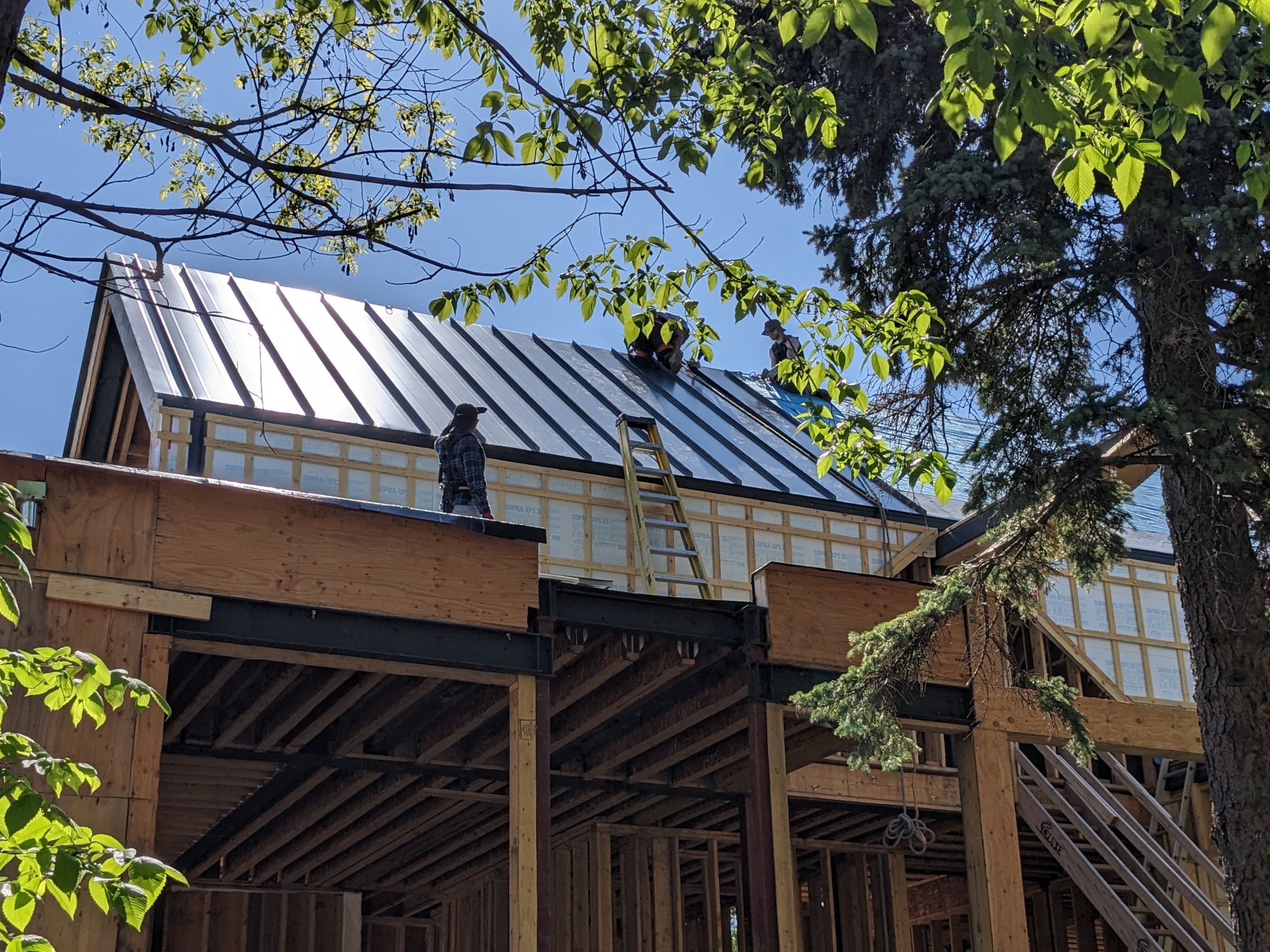 New Home Construction using 16" Standing Seam Panels by Jay Carter Roofing & Sheet Metal
