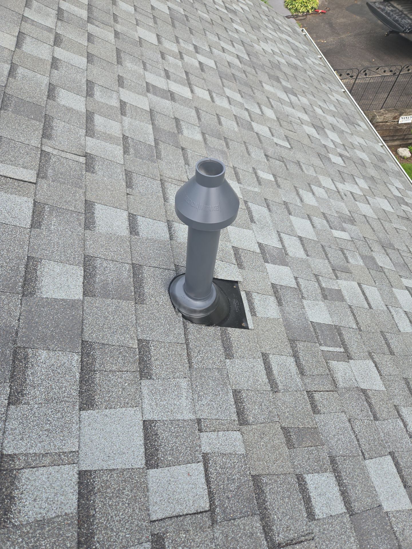 Atlas Pinnacle, Color, Coastal Granite, Drip Edge, Color, Black by Eagle Eye Roofing