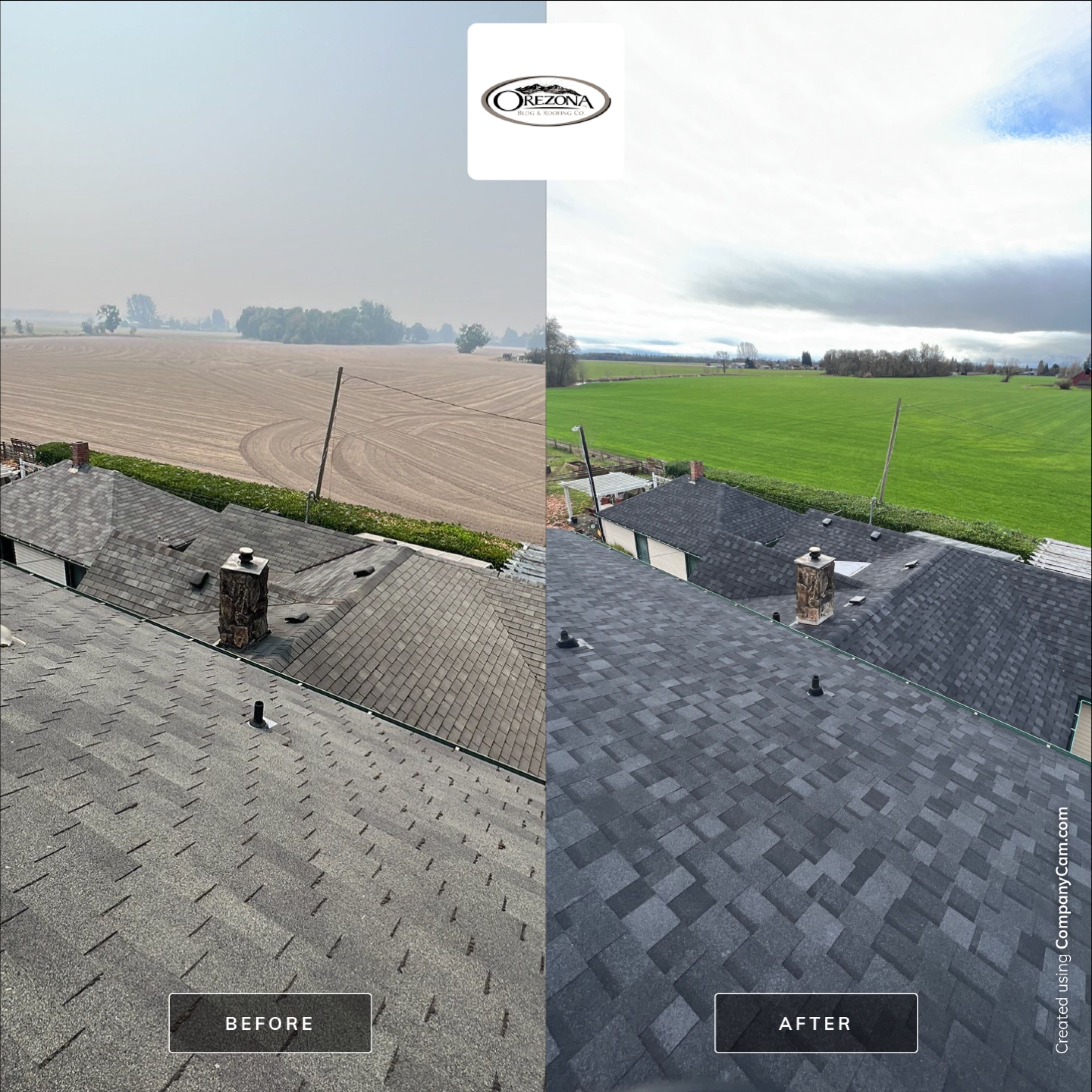Residential Roofing Installation using IKO Dynasty (Color: Granite Black) by Orezona Building & Roofing Company, Inc.