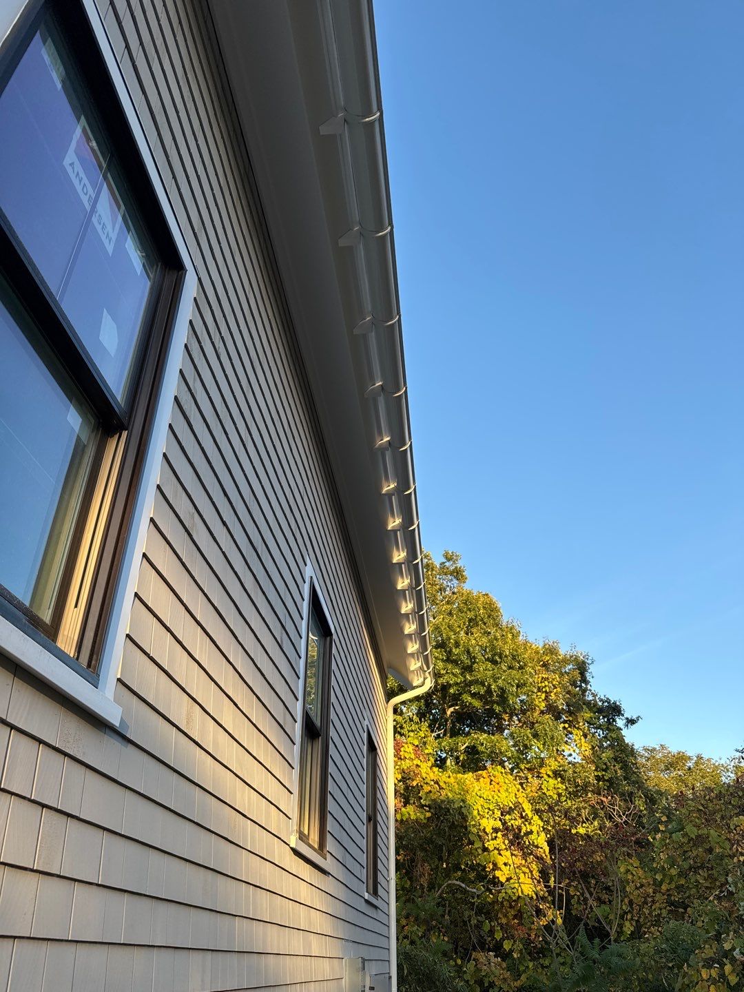 Gutter Installation using 6" Half Round Aluminum Gutter by Gutter Pro Enterprises