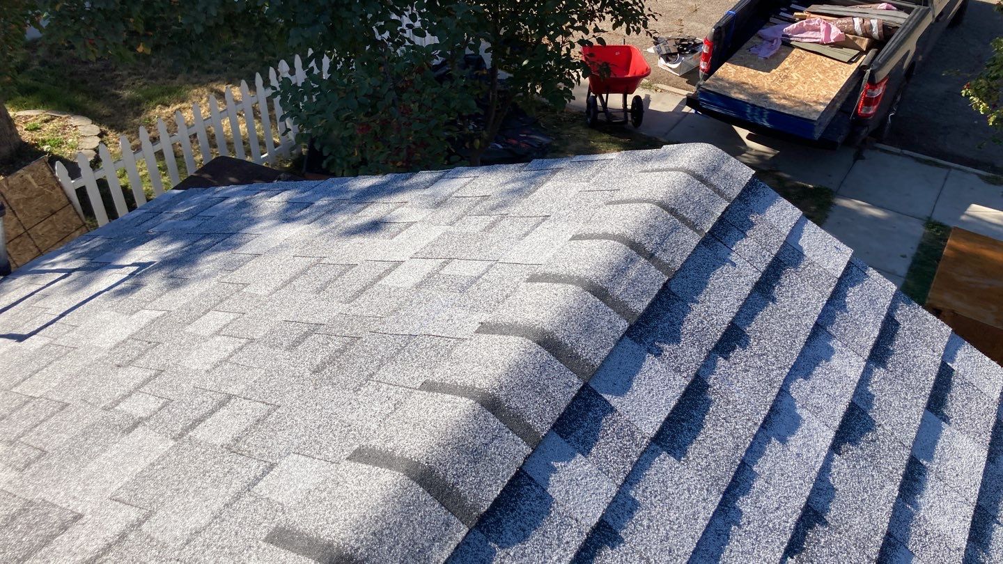 Nampa ID., single level Investment Property Roofing Installation using Owens Corning Oakridge in Peppermill Grey by ID Roofing LLC