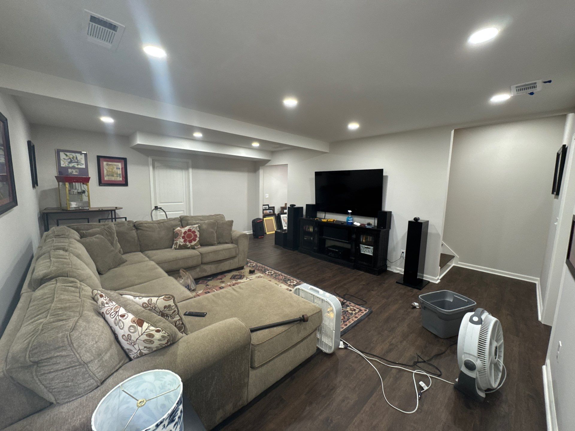 Full Basement Remodel in Powder Springs Featuring Custom Kitchenette by Swift Home Renovations