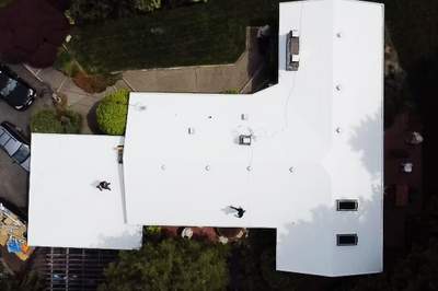 Residential Roofing Installation using PVC Membrane