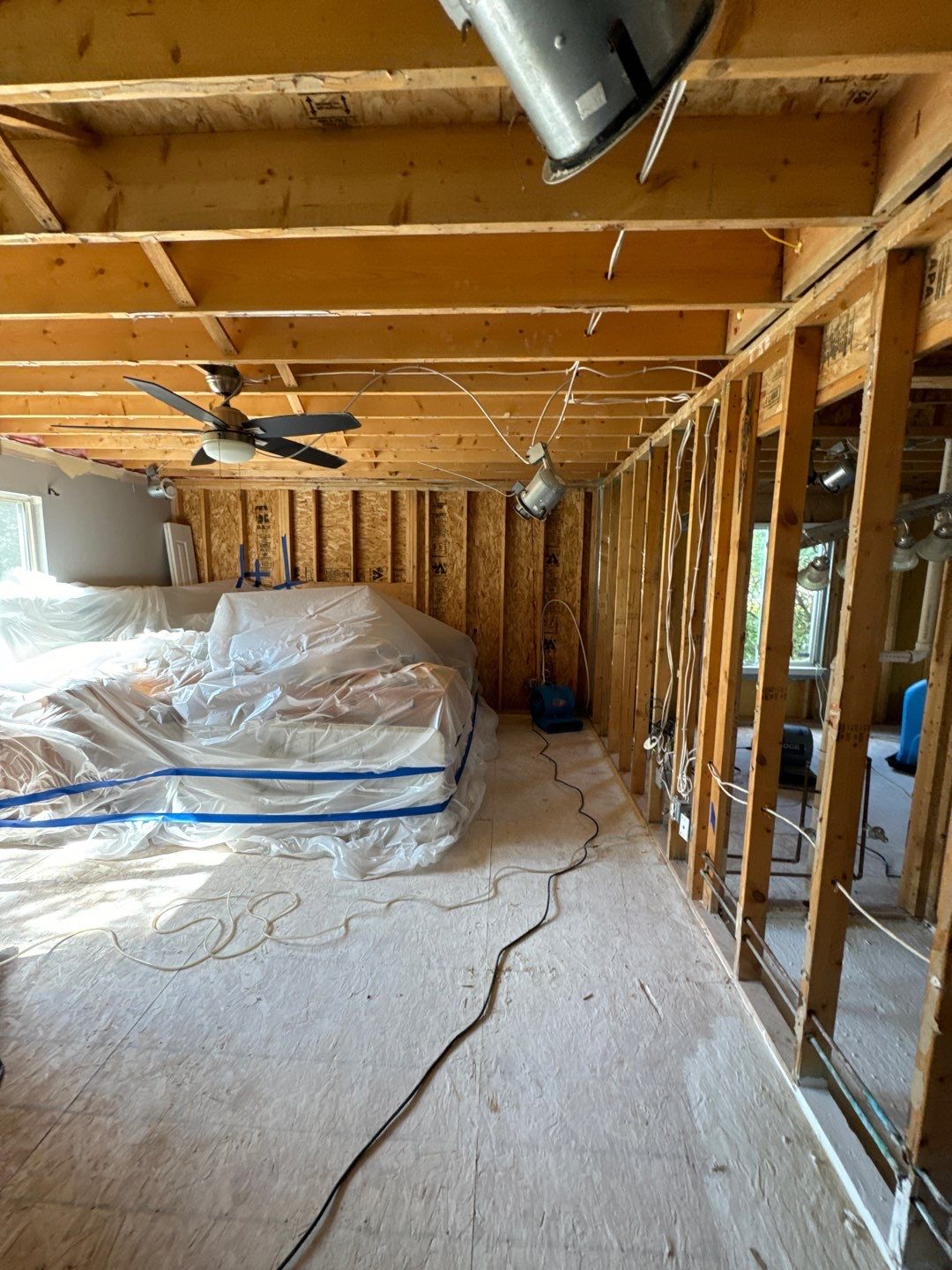 Toilet supply line break in 2nd level Master Bathroom by Chicagoland Water Medics