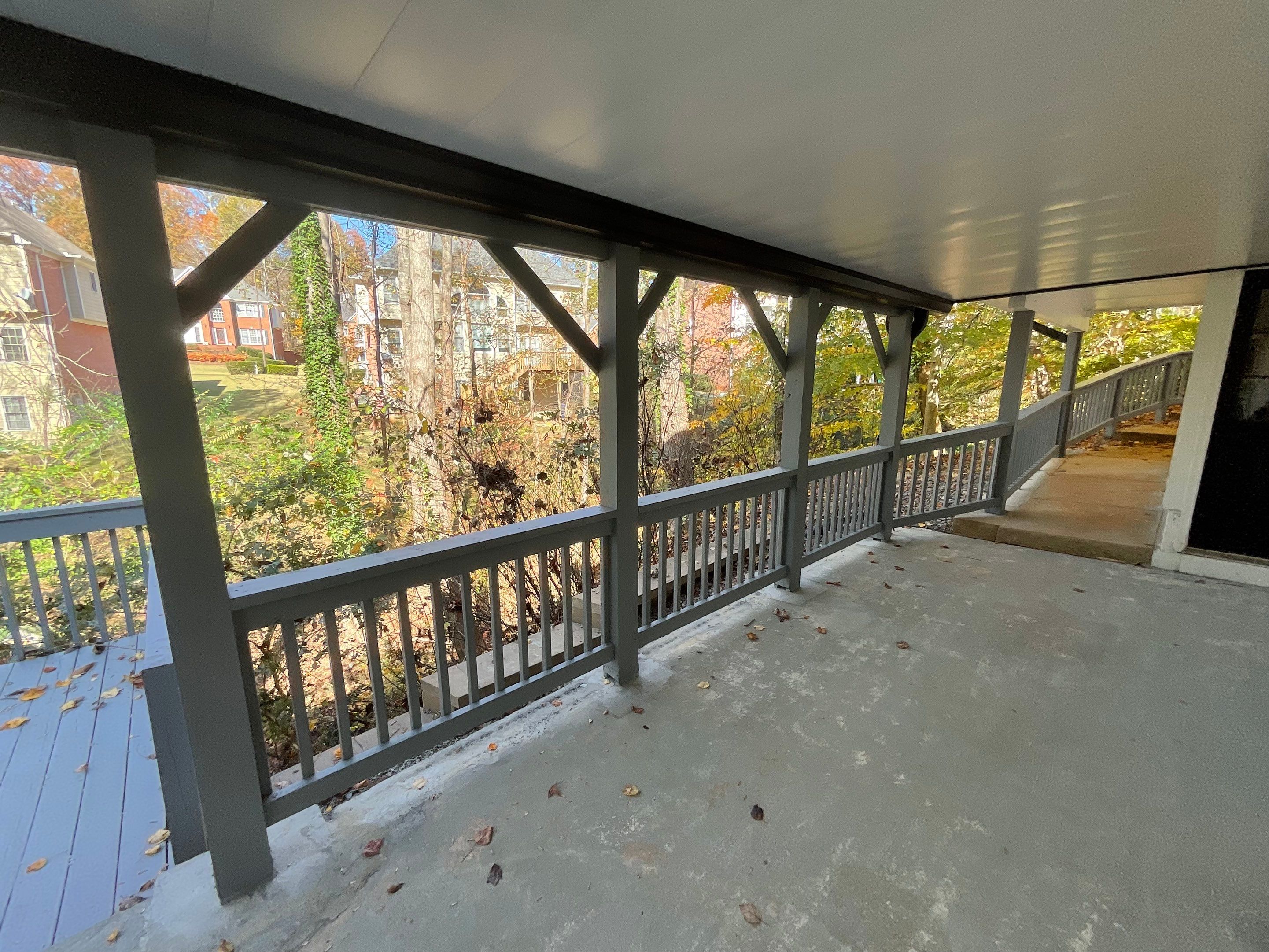 Elevated Wood Deck and Covered Patio Installation in Alpharetta by Swift Home Renovations