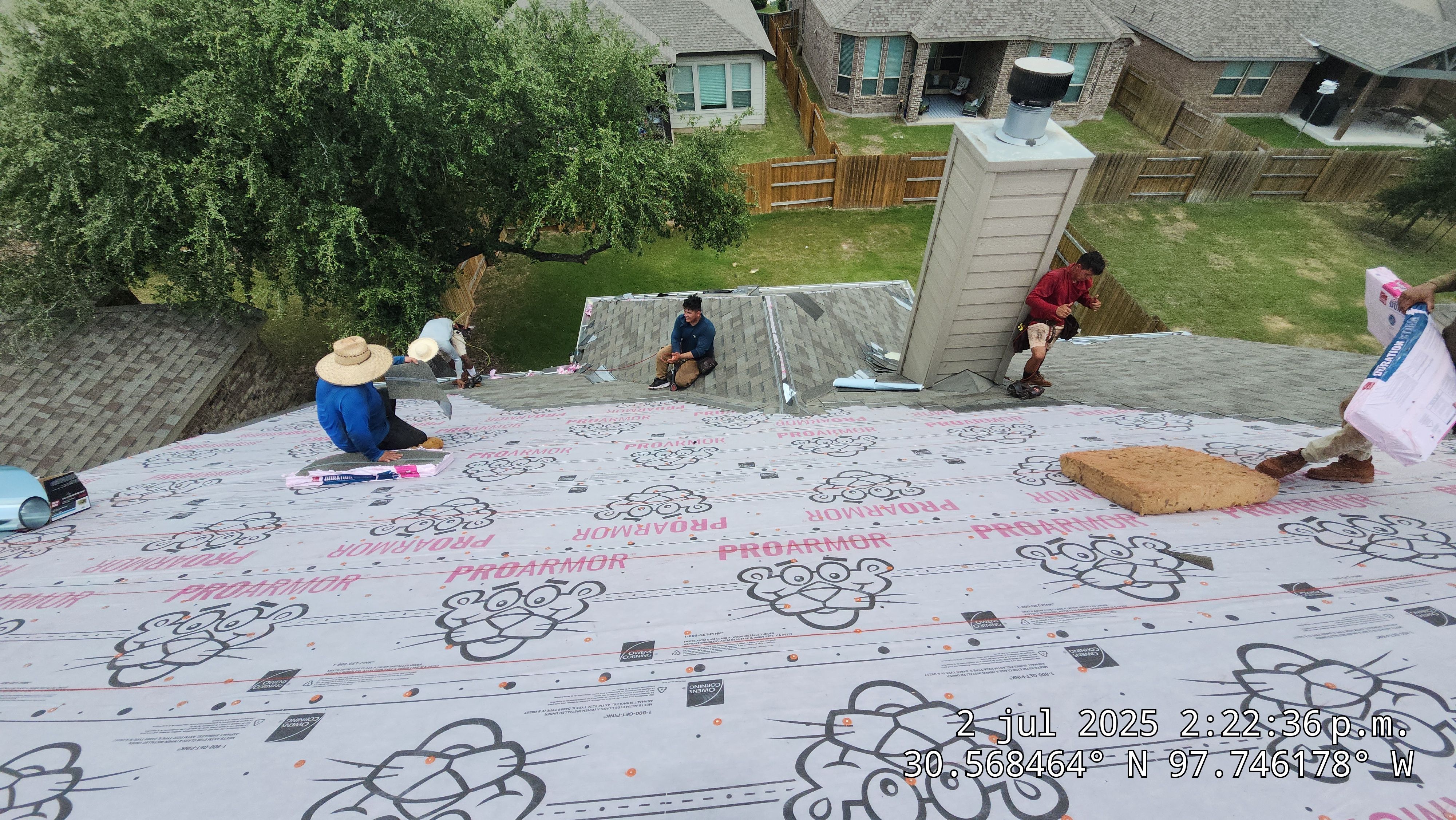 Architectural Shingle Roof Replacement and Gutter Installation in Round Rock by Caliber Restoration LLC