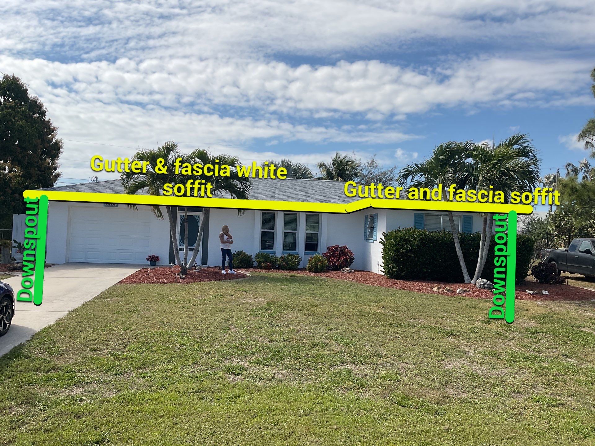 Soffit and Fascia Installation in Cape Coral FL by Gutter Professors