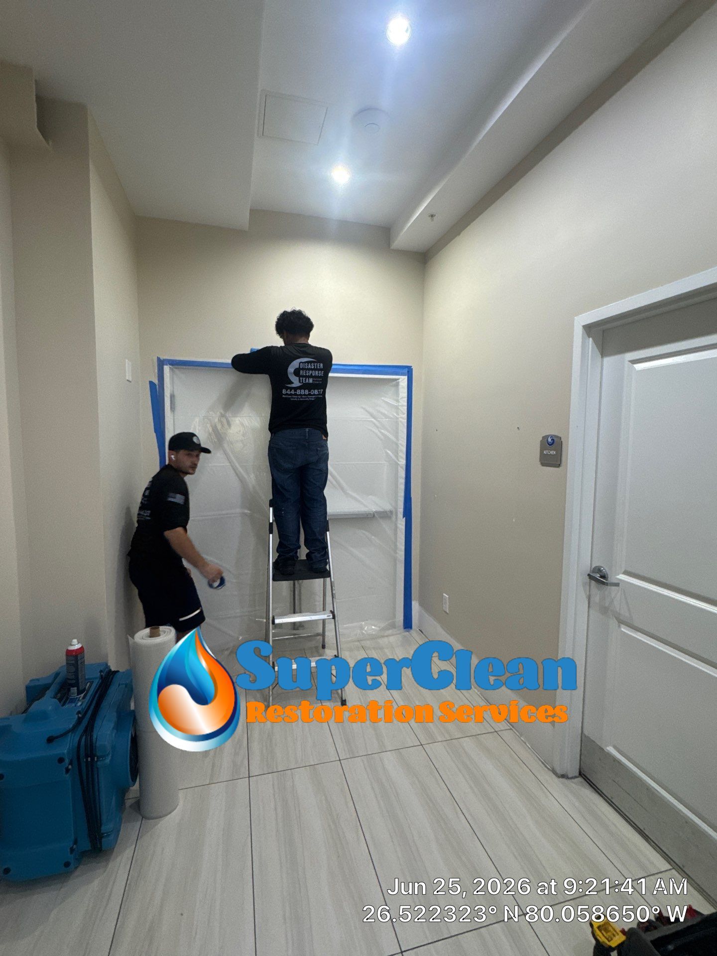 Commercial Water Damage Mitigation and Floor Drying in Boynton Beach by SuperClean