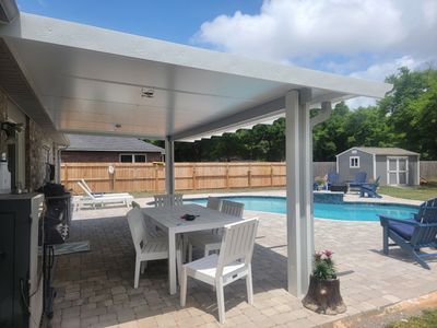 Patio Cover with Pergola Trim Package