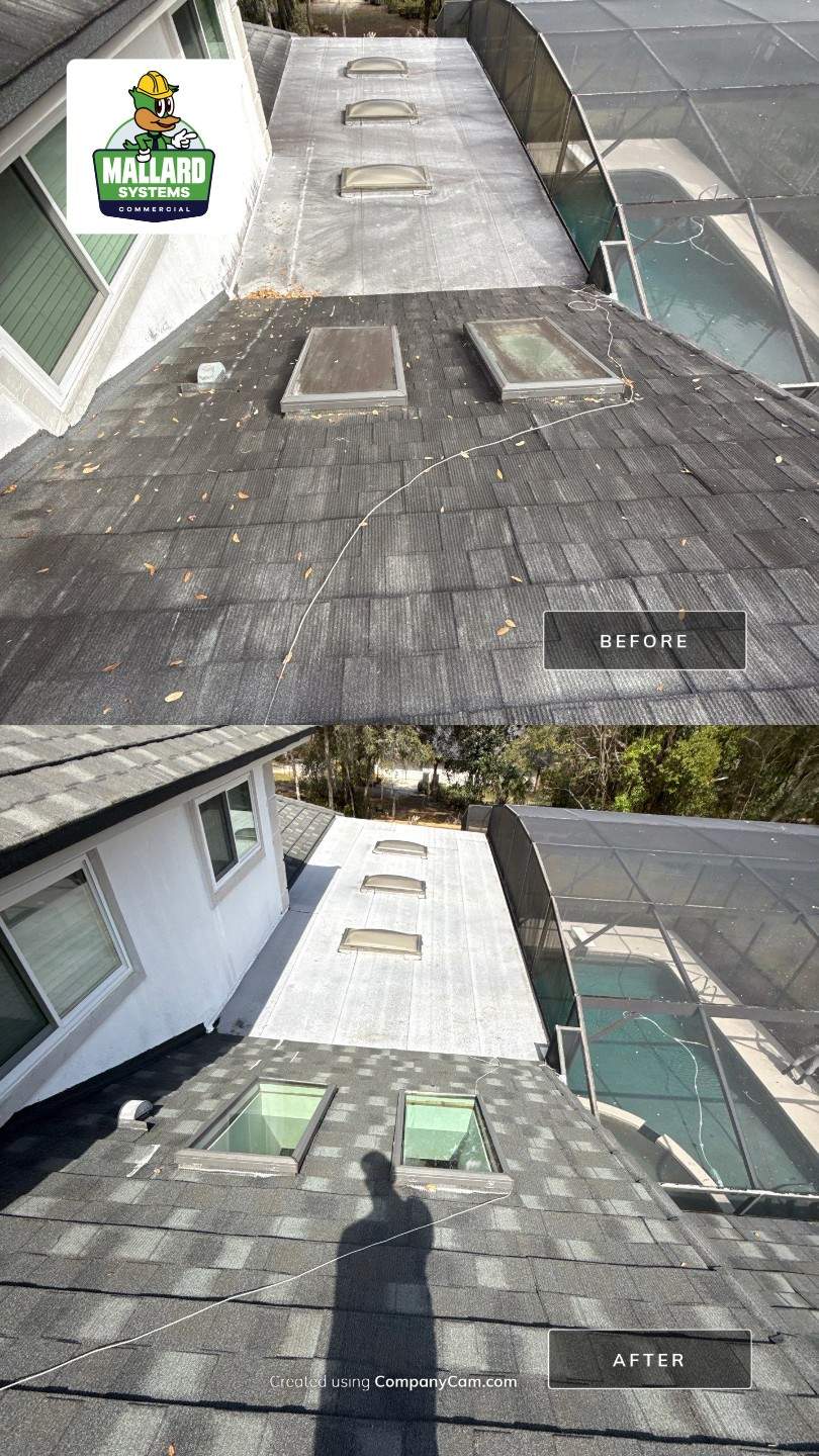 Stone-Coated Metal Roof Cleaning by Mallard Systems