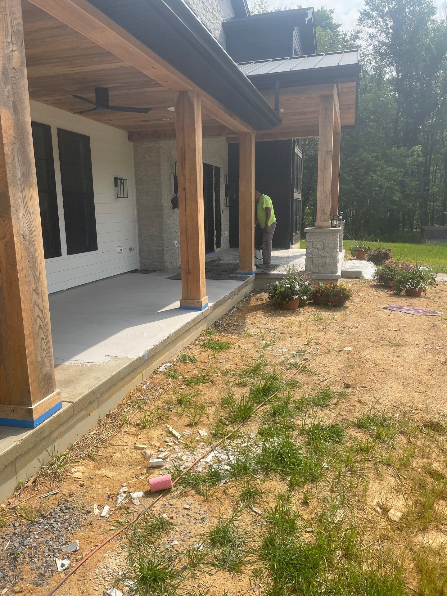 Stamped Overlay Patio  by Architectural Concrete Design