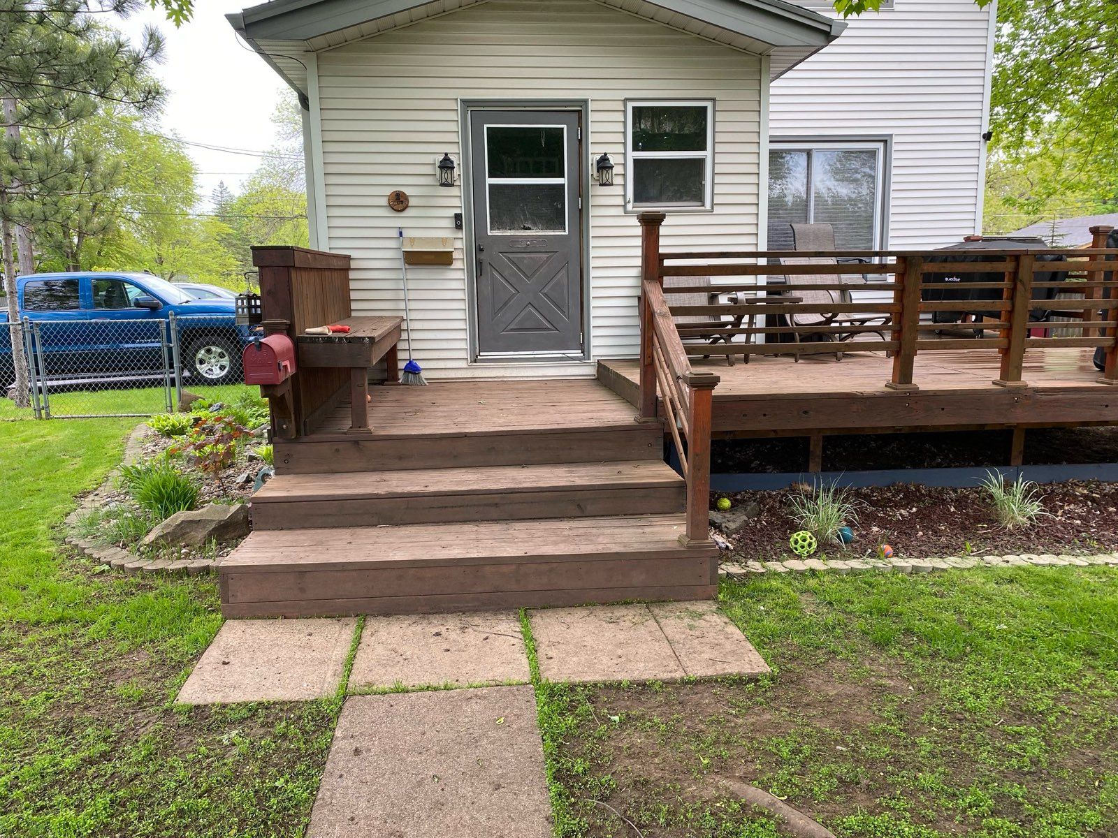 Brown Treated Deck by Anchor North Property Services